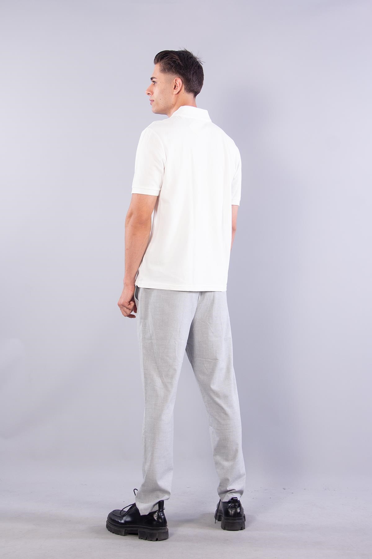 T-shirtmckanzie4069 Polo Yaka Fermuarlı Desenli Yaka T-shirtkadınerkek
