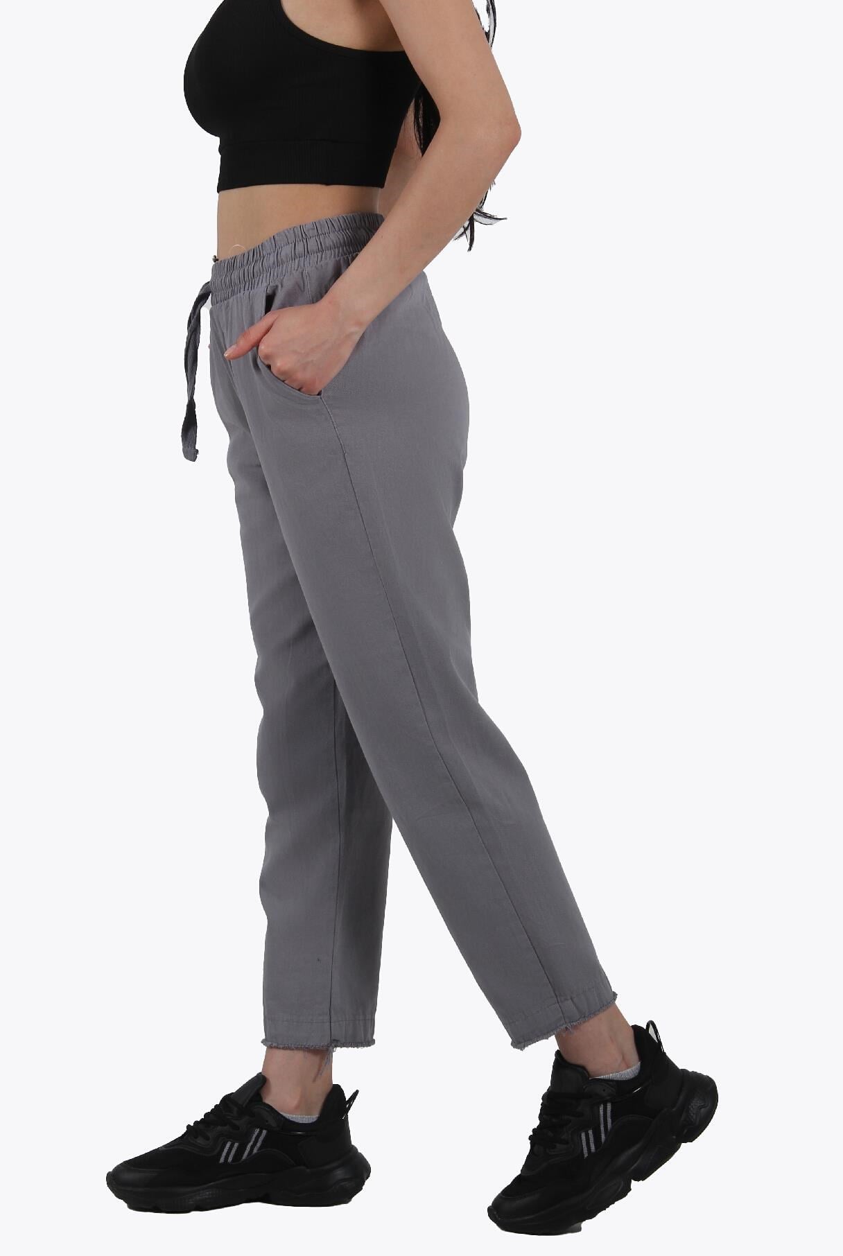 Pantolonmckanzie4228 Beli Lastikli Paçası Püsküllü Pantolonkadınerkek