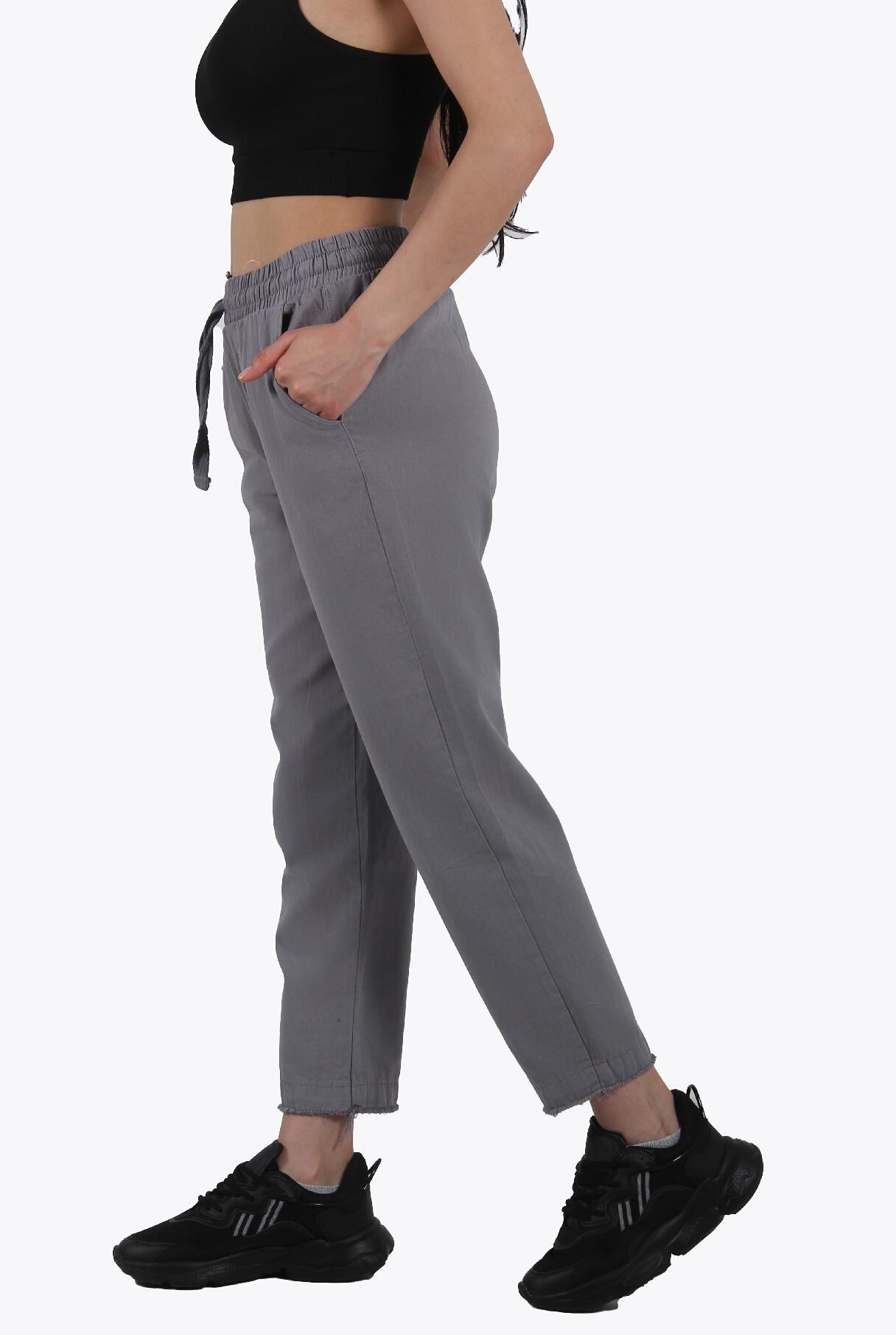 Pantolonmckanzie4228 Beli Lastikli Paçası Püsküllü Pantolonkadınerkek