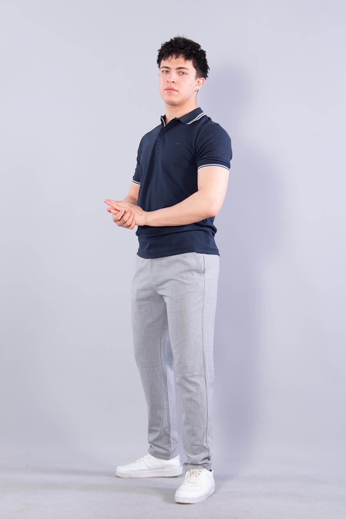 T-shirtmckanzie4623 Yakalı Çizgili Modal Kumaş T-shirtkadınerkek