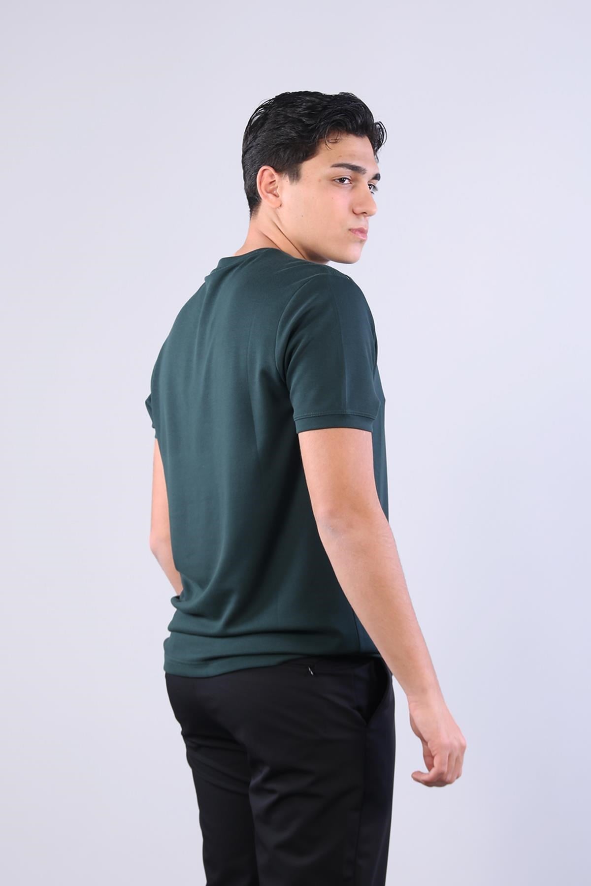 T-shirtmckanzie4625 Modal Kumaş Omuz Trikolu O Yaka T-shirtkadınerkek