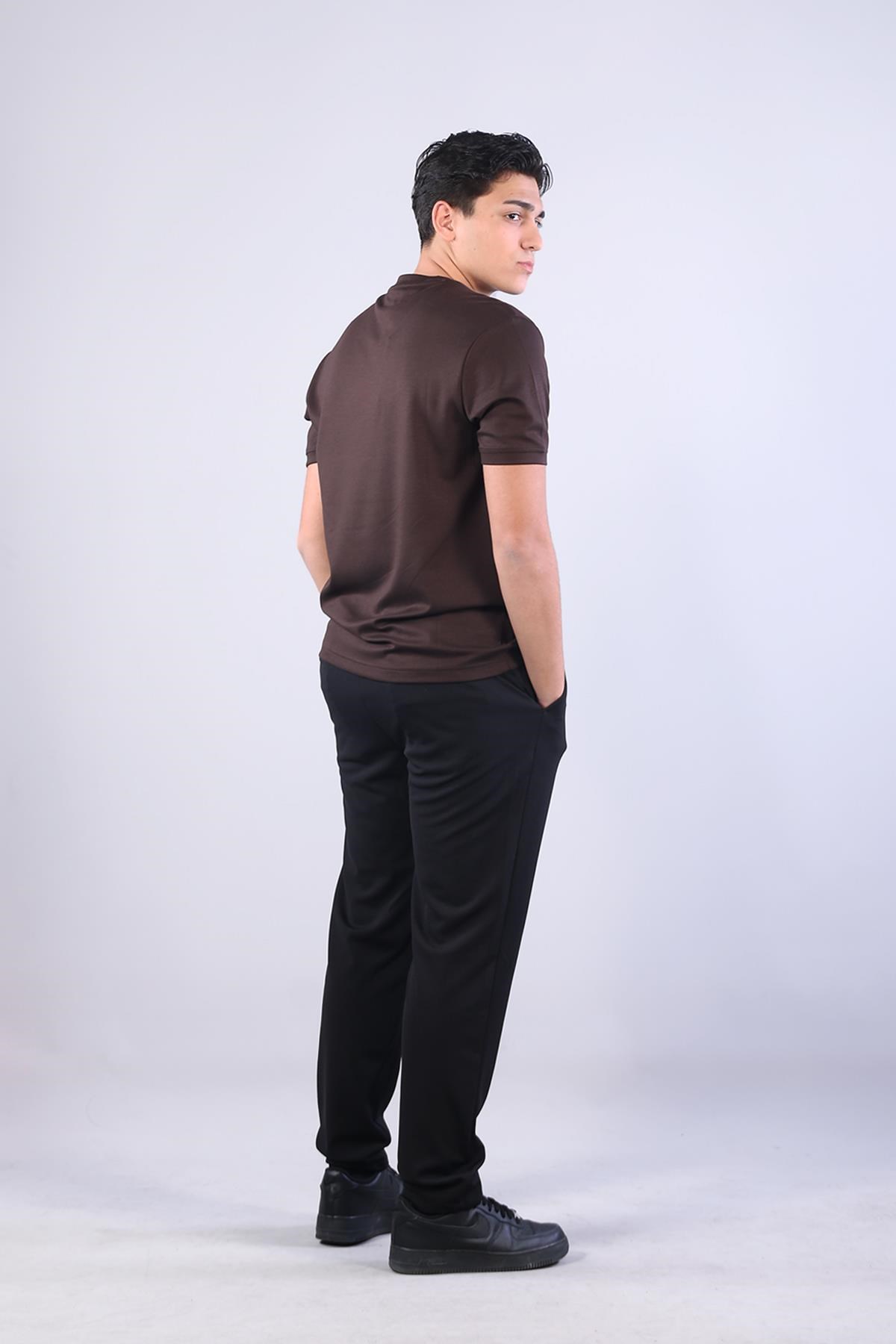 T-shirtmckanzie4625 Modal Kumaş Omuz Trikolu O Yaka T-shirtkadınerkek