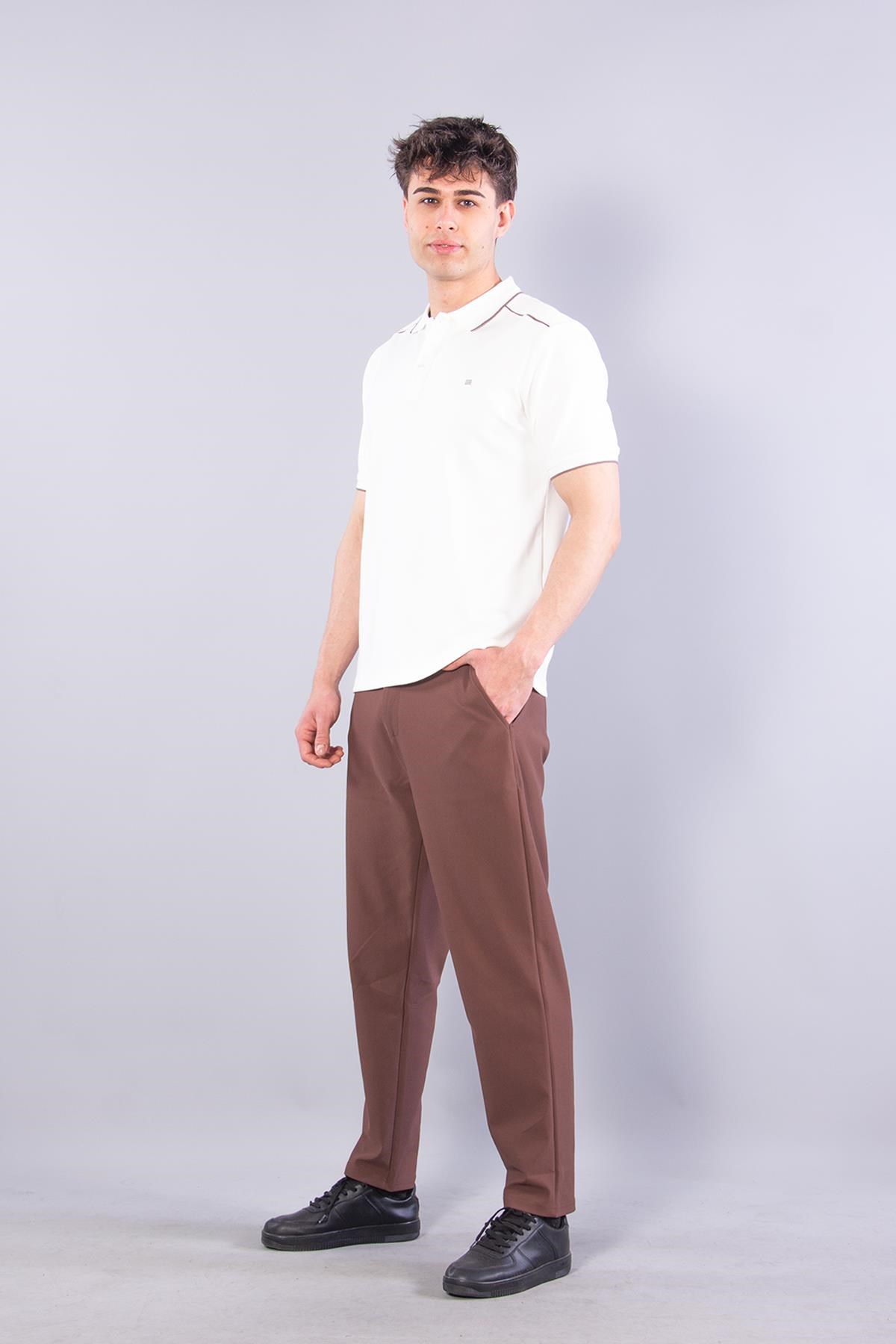 T-shirtmckanzie4626 Modal Omuz Parçalı Yakalı T-shirtkadınerkek
