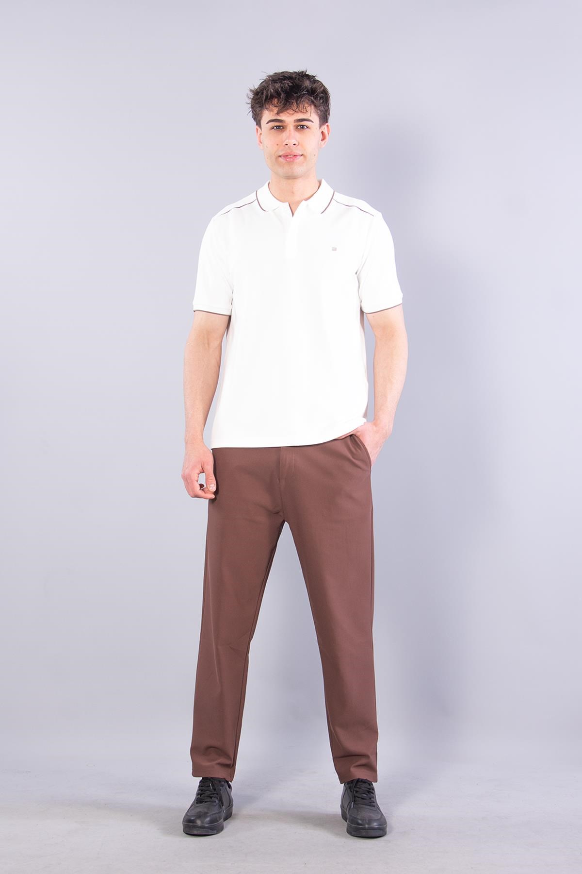 T-shirtmckanzie4626 Modal Omuz Parçalı Yakalı T-shirtkadınerkek