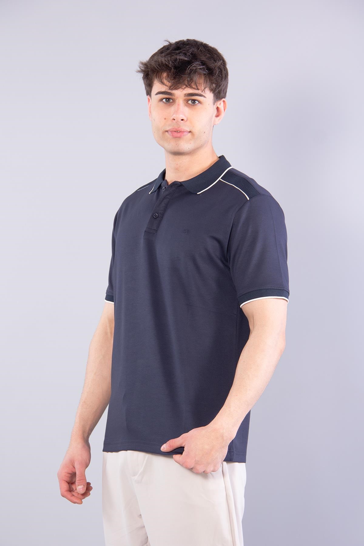 T-shirtmckanzie4626 Modal Omuz Parçalı Yakalı T-shirtkadınerkek