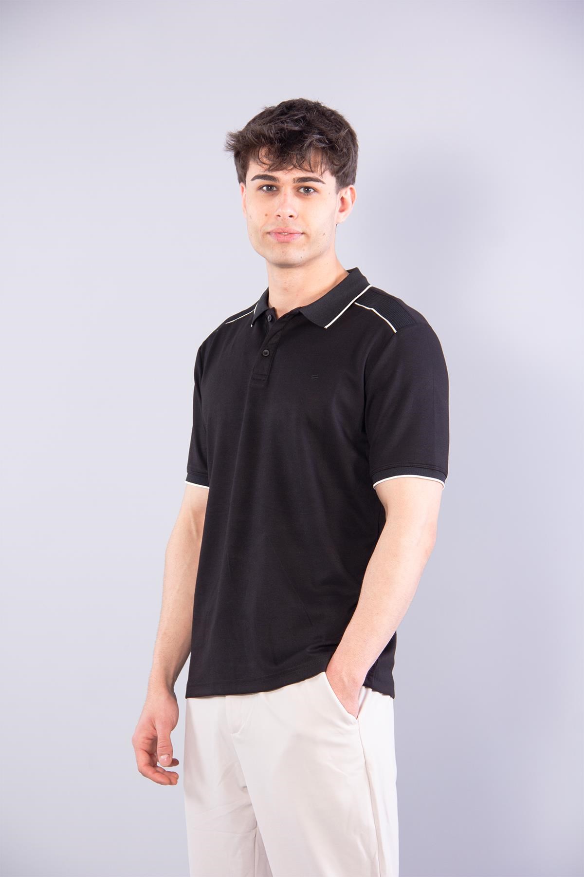 T-shirtmckanzie4626 Modal Omuz Parçalı Yakalı T-shirtkadınerkek
