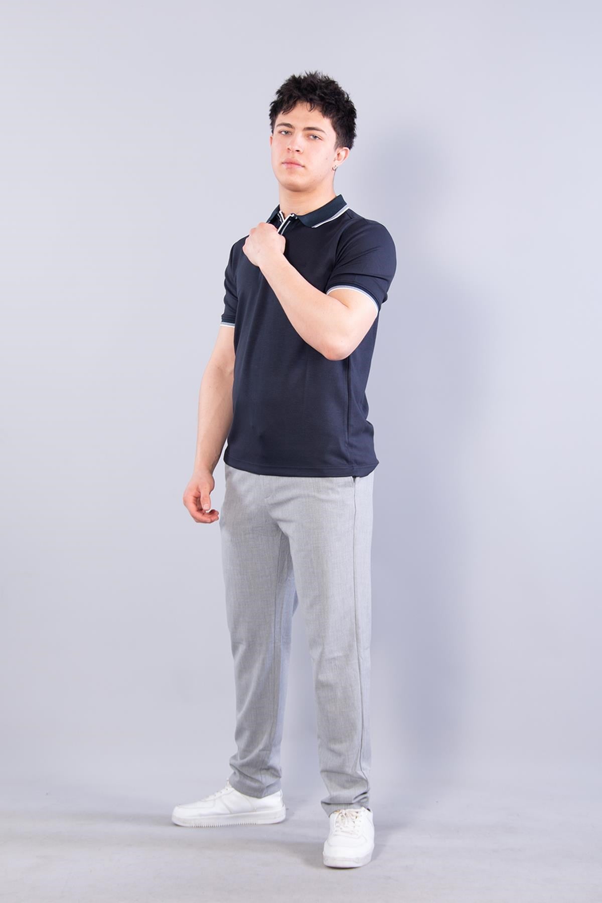 T-shirtmckanzie4662 Yakası Çizgili Modal T-shirtkadınerkek