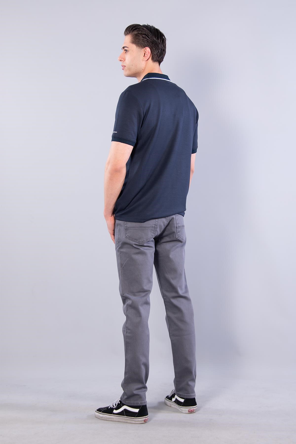 T-shirtmckanzie4666 Modal V Patlı Yaka Ucu Çizgili T-shirtkadınerkek