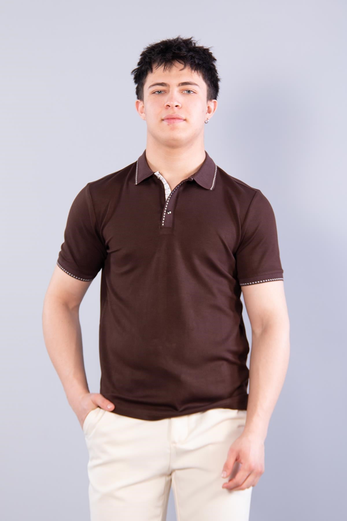 T-shirtmckanzie4668 Yaka Kol Ucu Noktalı Modal T-shirtkadınerkek