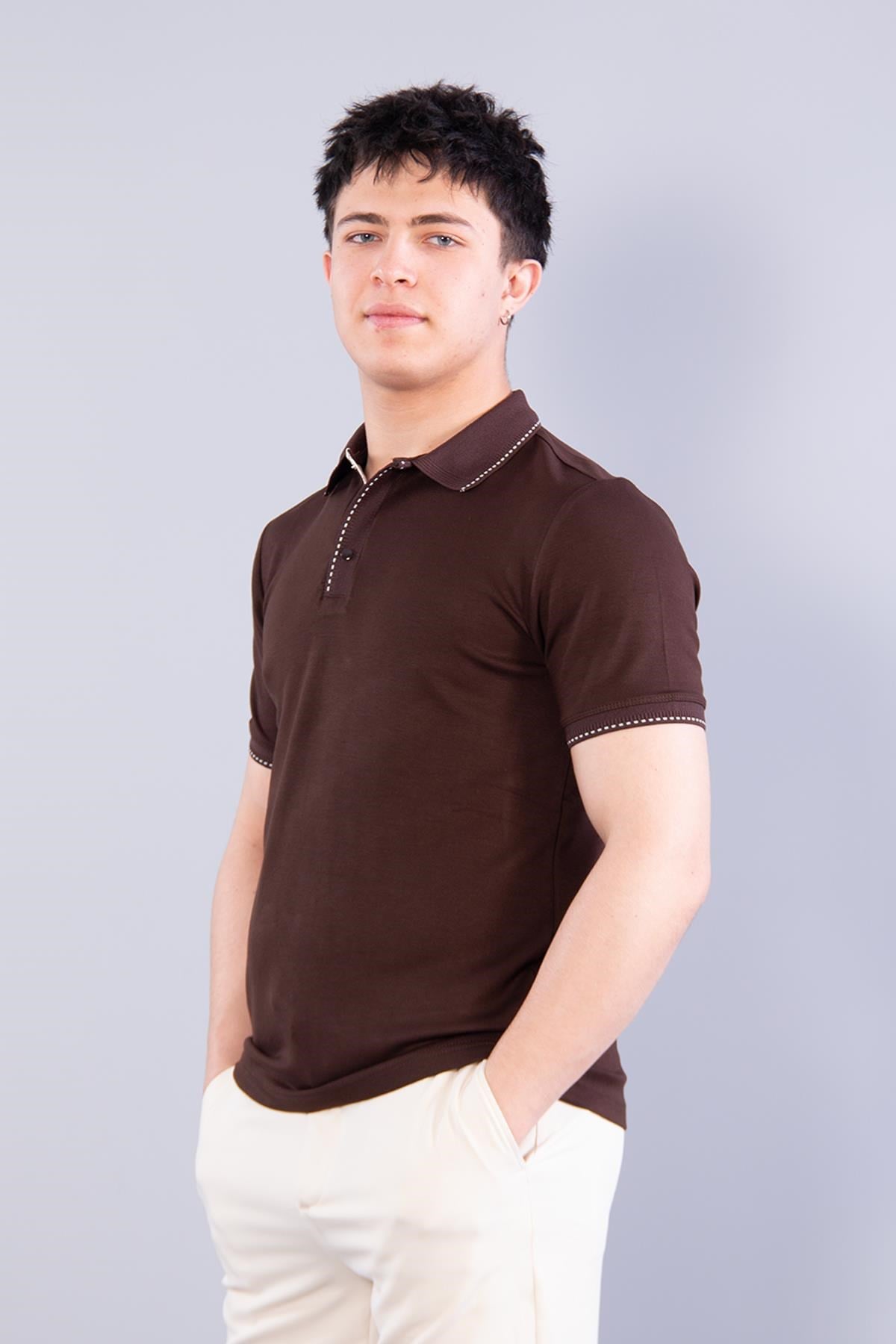 T-shirtmckanzie4668 Yaka Kol Ucu Noktalı Modal T-shirtkadınerkek