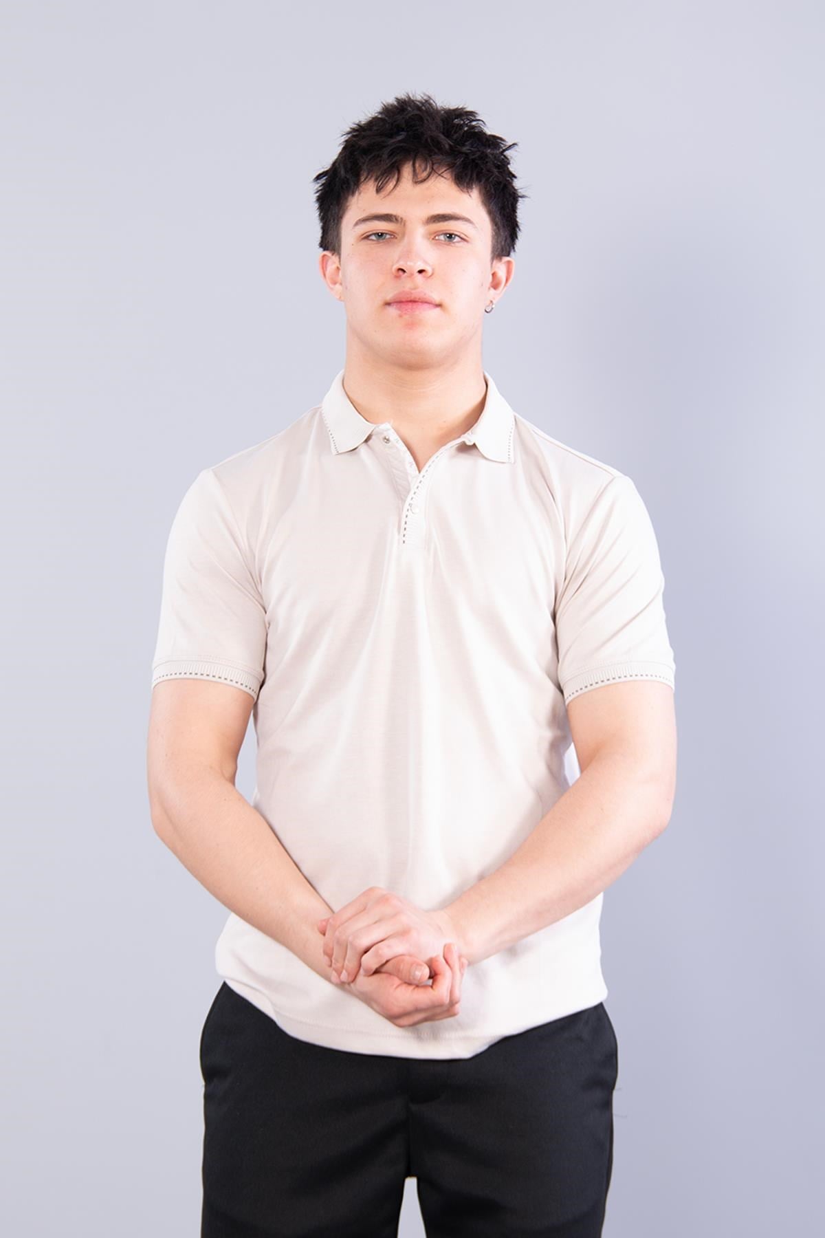 T-shirtmckanzie4668 Yaka Kol Ucu Noktalı Modal T-shirtkadınerkek