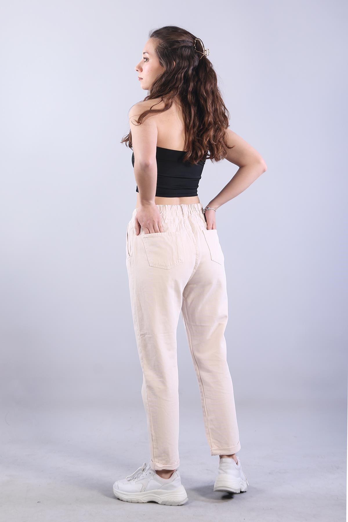 Pantolonmckanzie4924 Beli Lastikli Düğme Ayrıntılı Pantolonkadınerkek