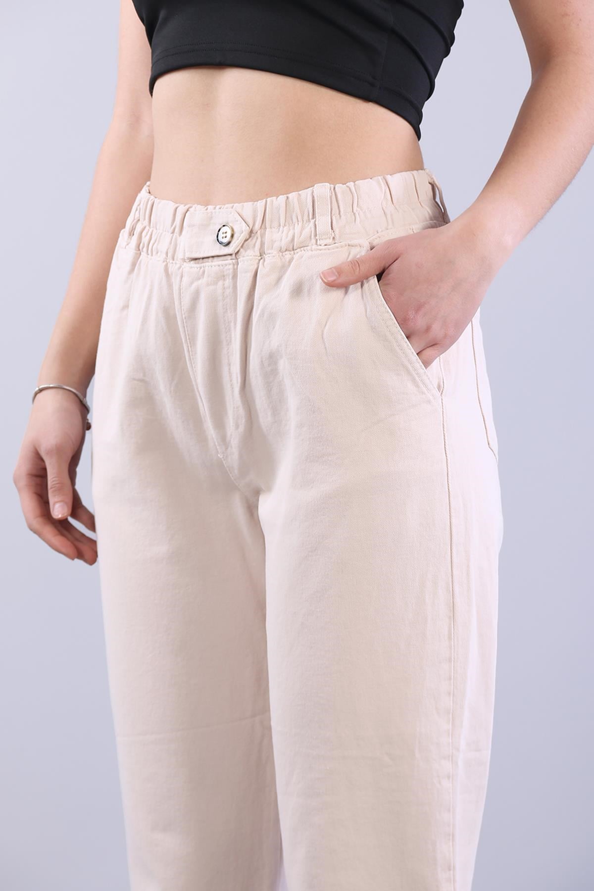 Pantolonmckanzie4924 Beli Lastikli Düğme Ayrıntılı Pantolonkadınerkek