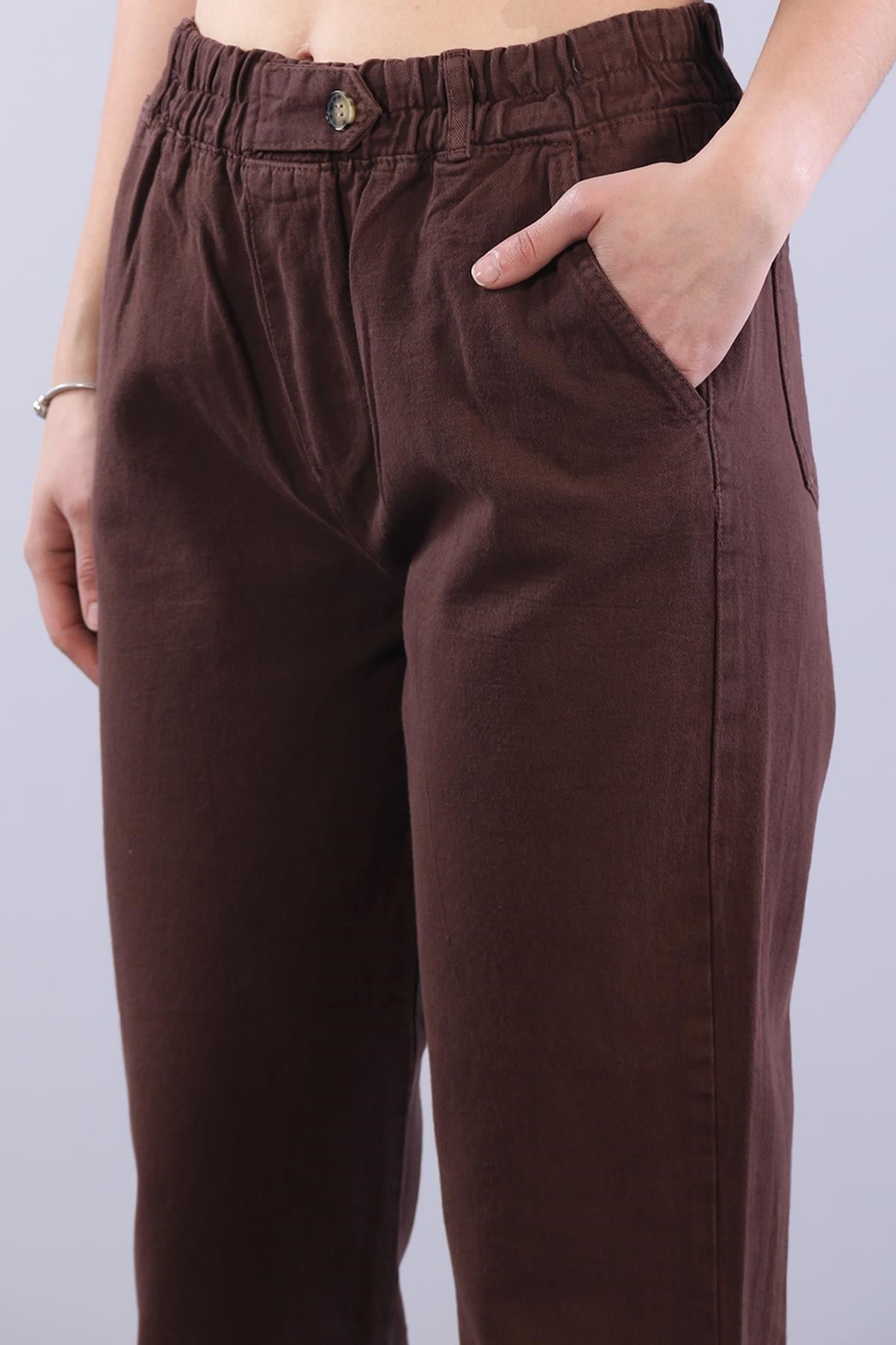Pantolonmckanzie4924 Beli Lastikli Düğme Ayrıntılı Pantolonkadınerkek