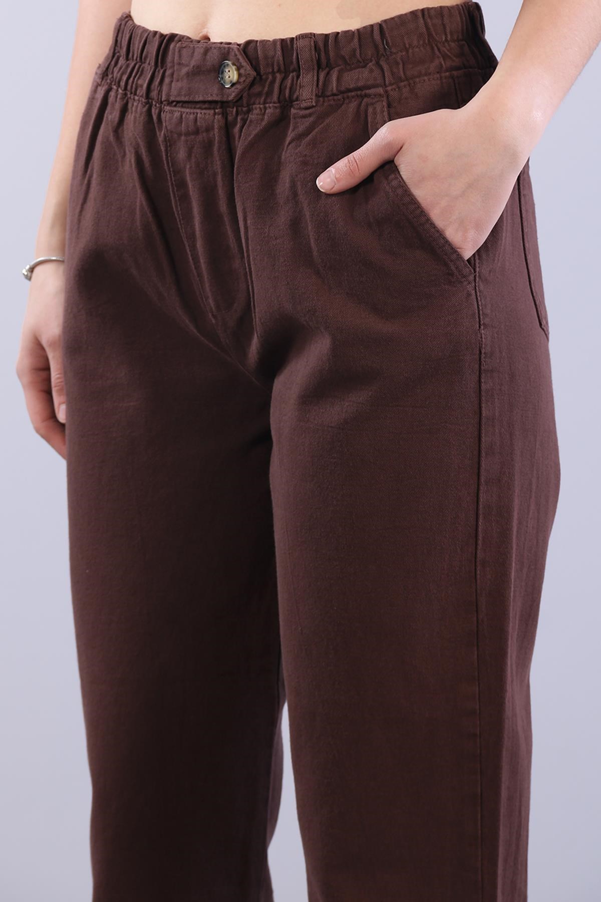 Pantolonmckanzie4924 Beli Lastikli Düğme Ayrıntılı Pantolonkadınerkek