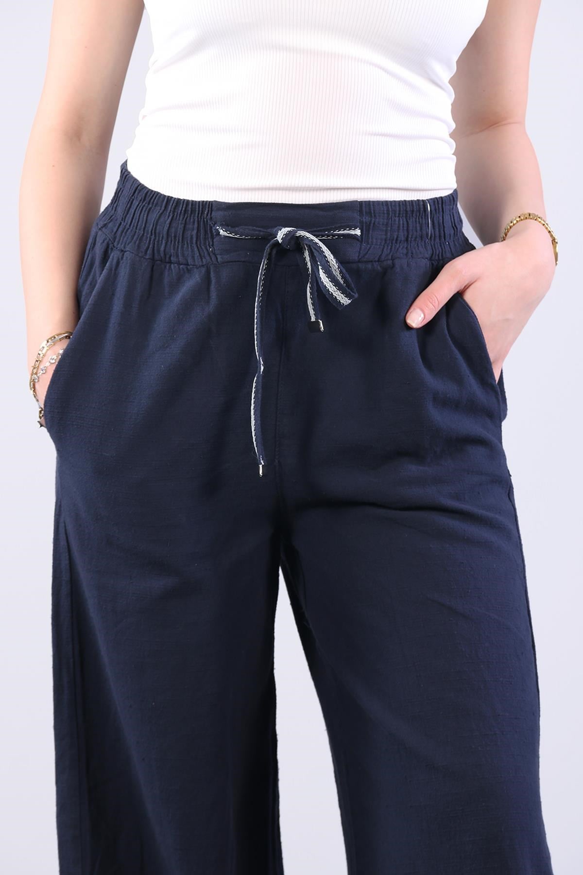 Pantolonmckanzie5219 (6230) Beli Süs İpli Pol Paça Pantolonkadınerkek