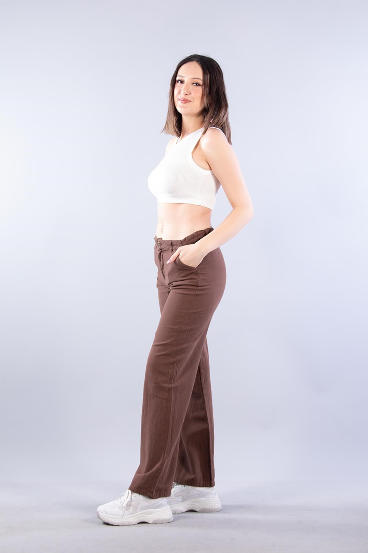 Pantolonmckanzie5219 (6230) Beli Süs İpli Pol Paça Pantolonkadınerkek