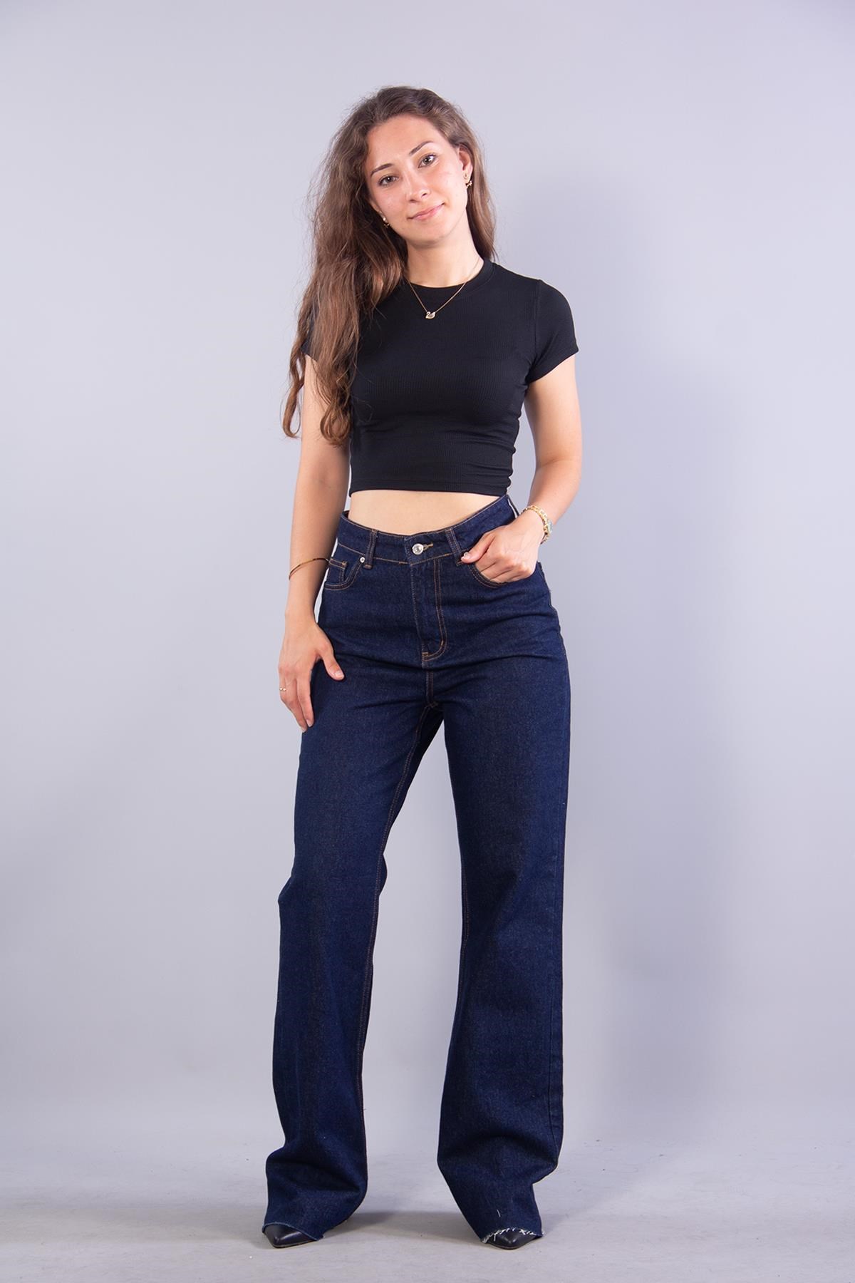 T-shirtmckanzie5771 (N-1083) Yuvarlak Yaka Kısa Kol Cropkadınerkek