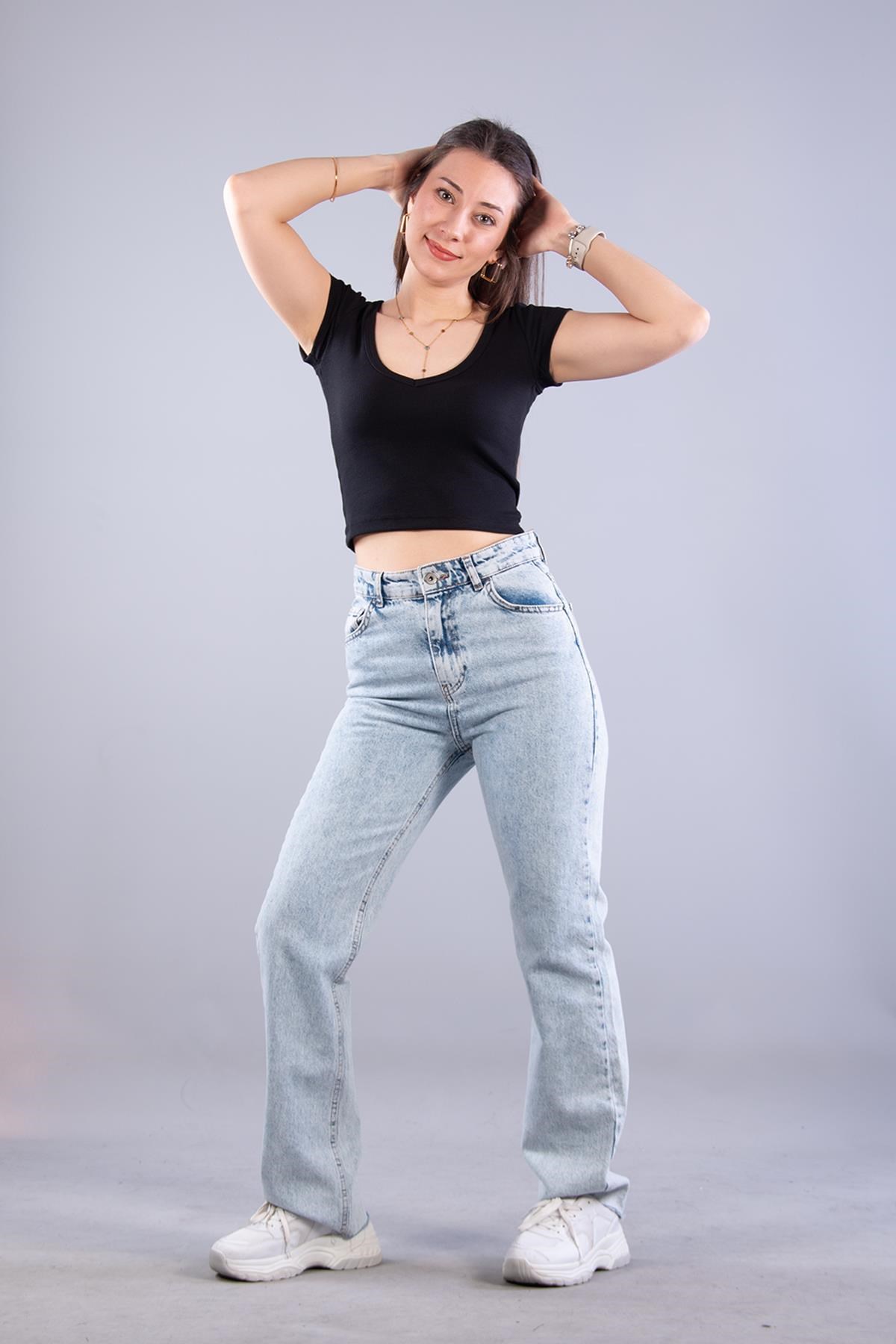 Bodymckanzie6696 (N-2370) V Yaka Crop Kaşkorse Bodykadınerkek