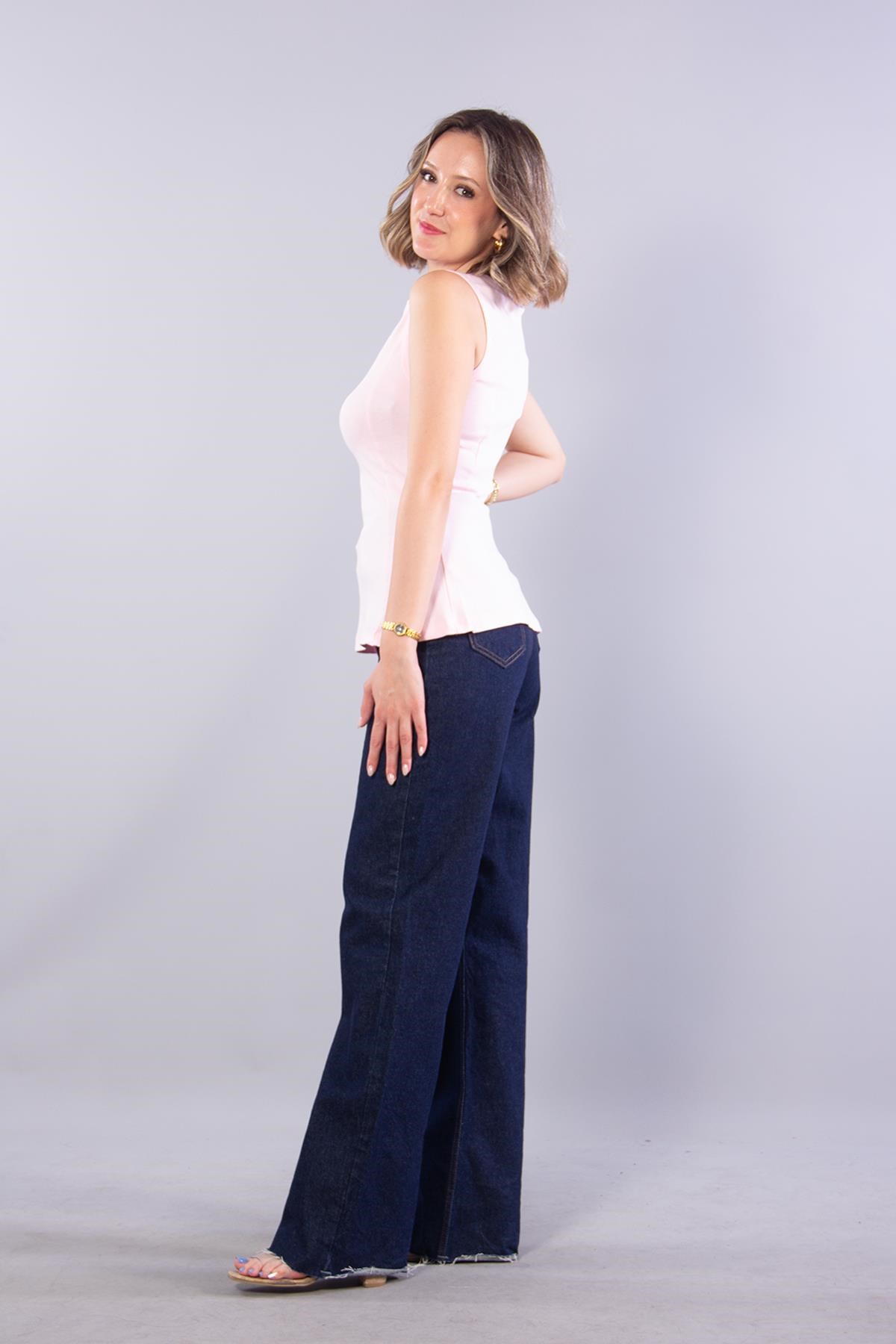 Bodymckanzie6697 (N-2412) Volanlı Kolsuz Ribana Bodykadınerkek