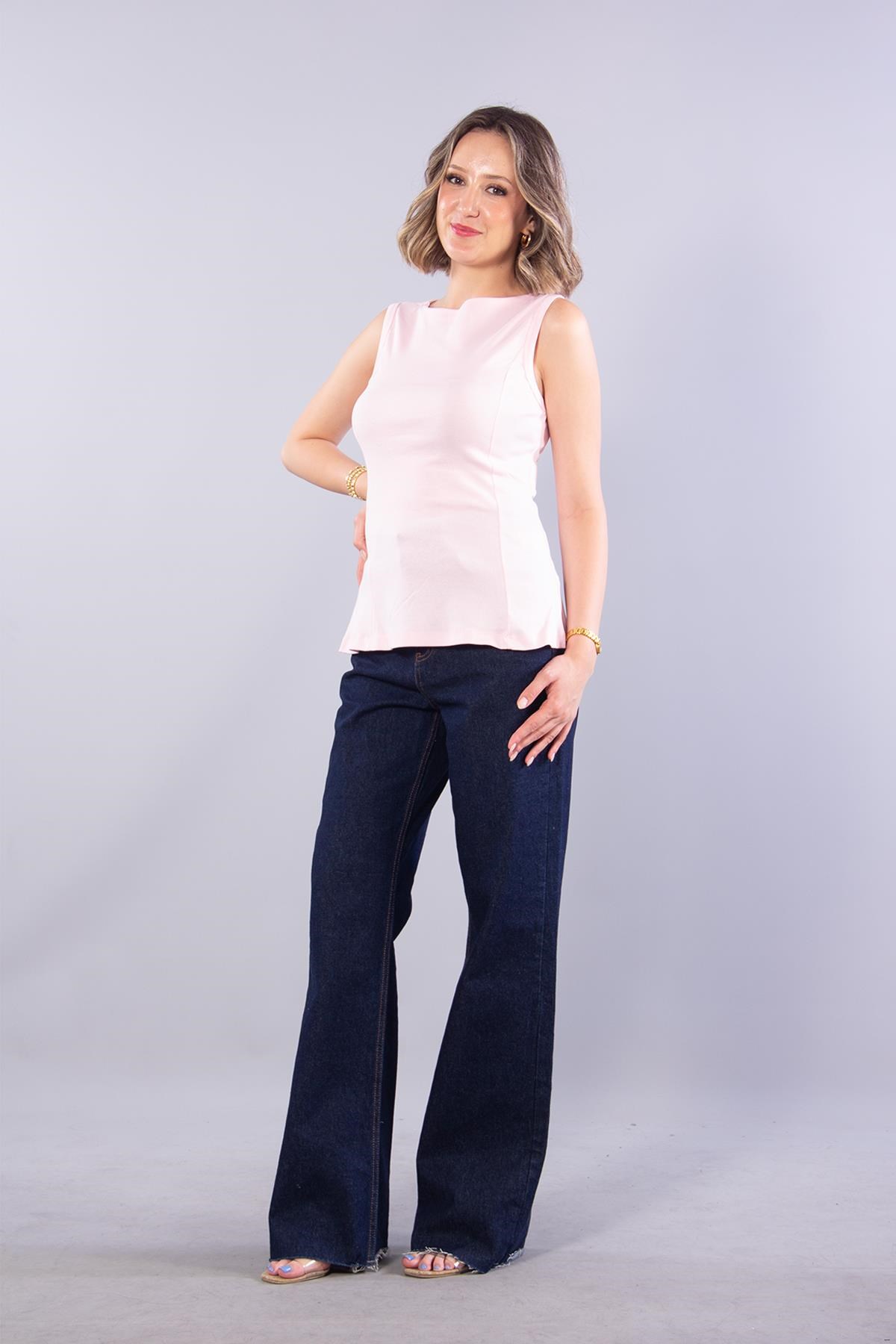 Bodymckanzie6697 (N-2412) Volanlı Kolsuz Ribana Bodykadınerkek