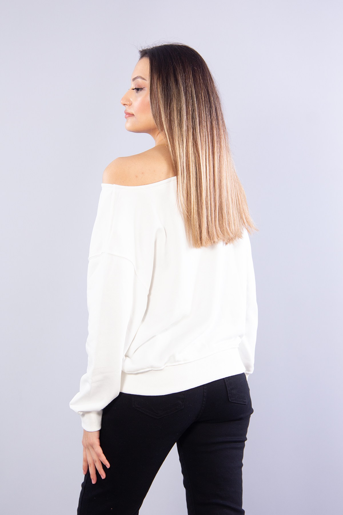 Sweatmckanzie7056 Newyork Nakışlı Geniş Yaka Sweatkadınerkek