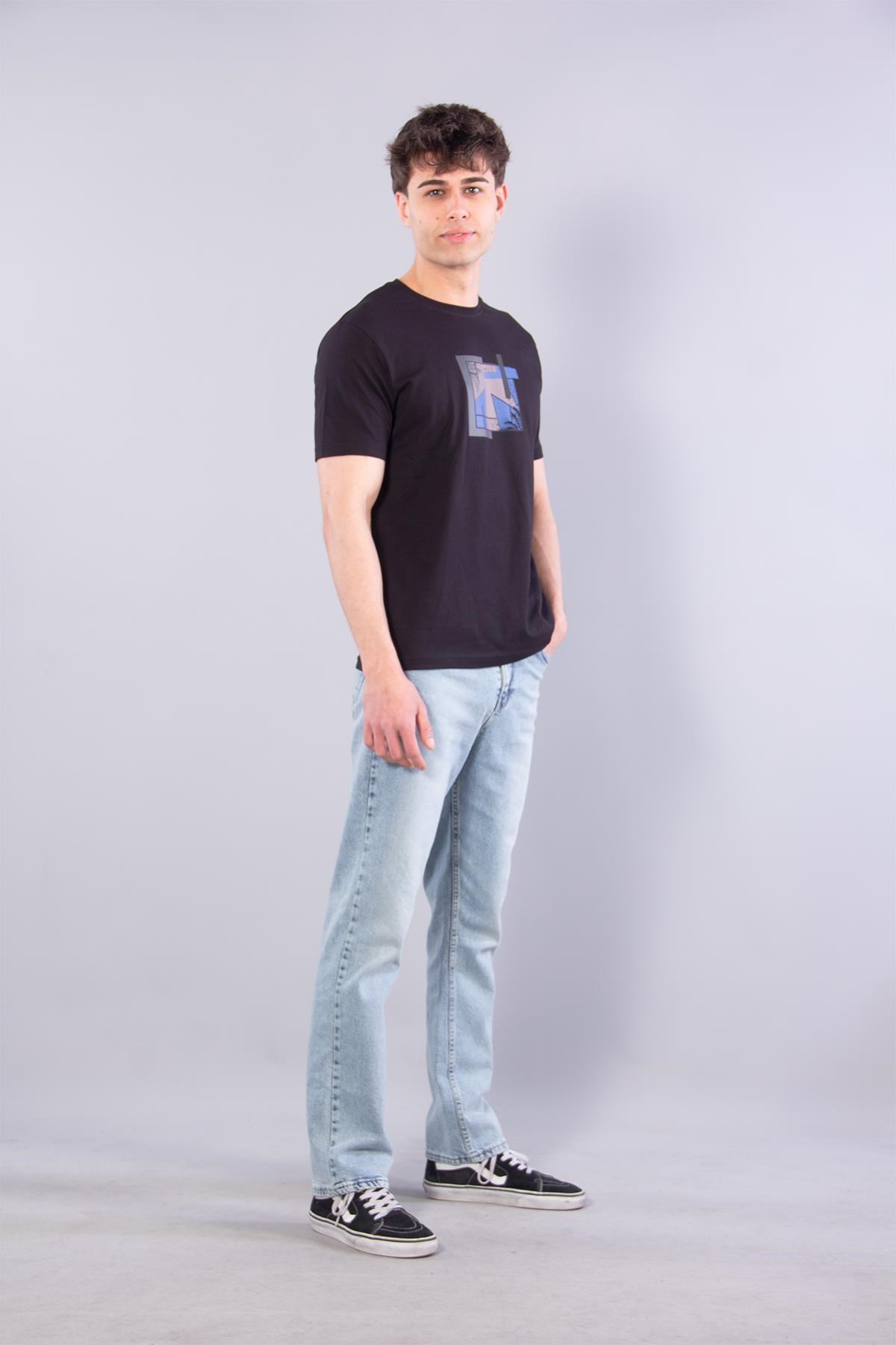 T-shirtmckanzie7401 Süprem Şekil Baskılı Bisiklet Yaka T-shirtkadınerkek