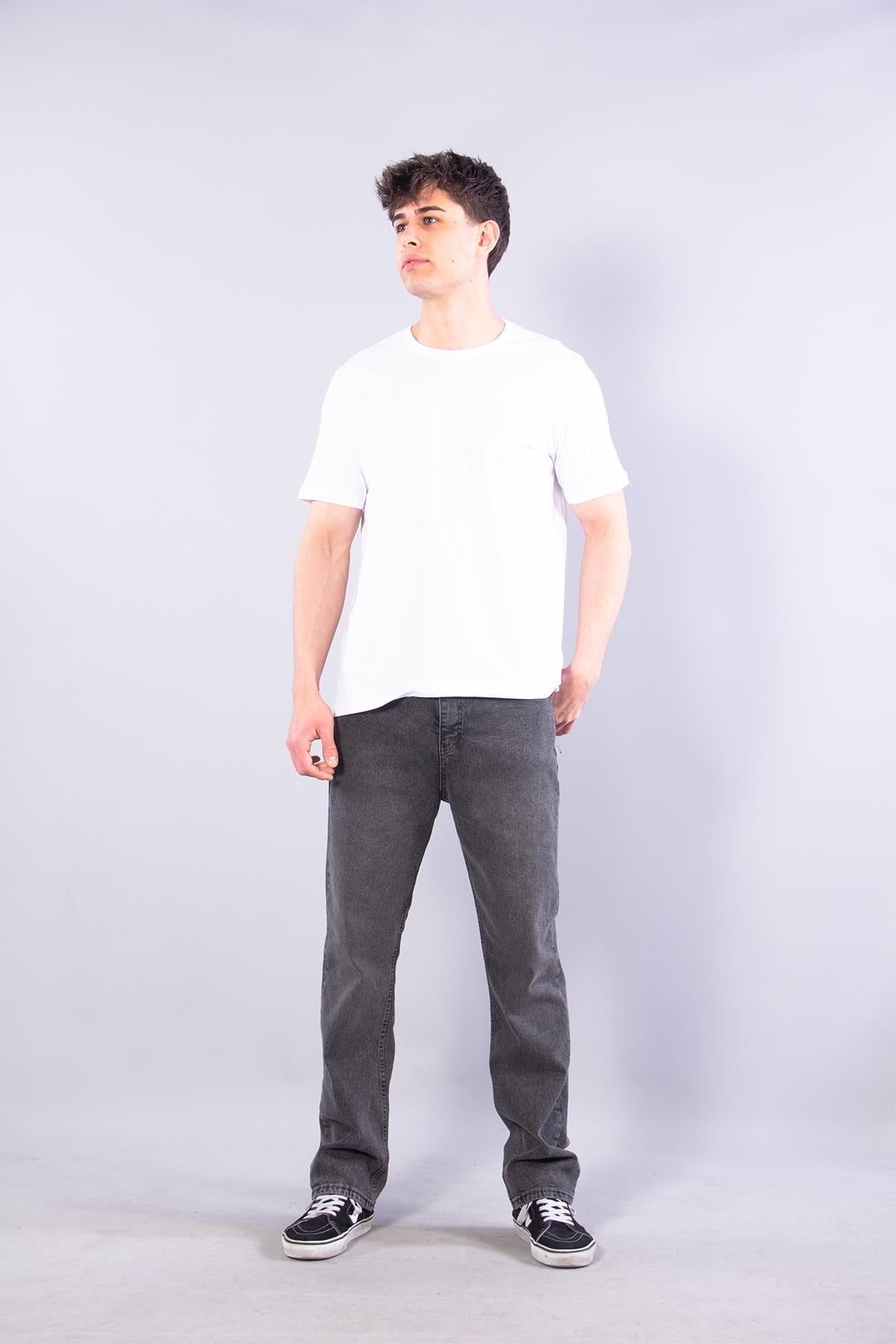 T-shirtmckanzie7410 Süprem Sol Göğsü Enjeksiyon Çizgi Baskılı Bisiklet Yaka T-shirtkadınerkek