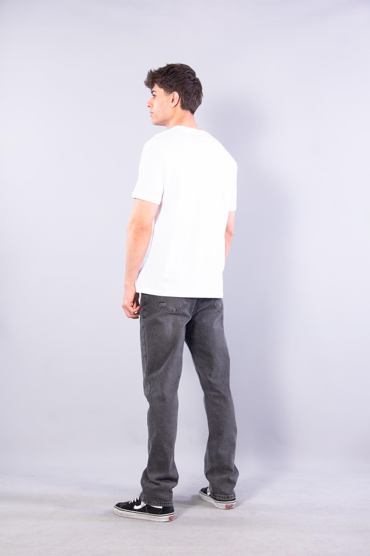 T-shirtmckanzie7410 Süprem Sol Göğsü Enjeksiyon Çizgi Baskılı Bisiklet Yaka T-shirtkadınerkek