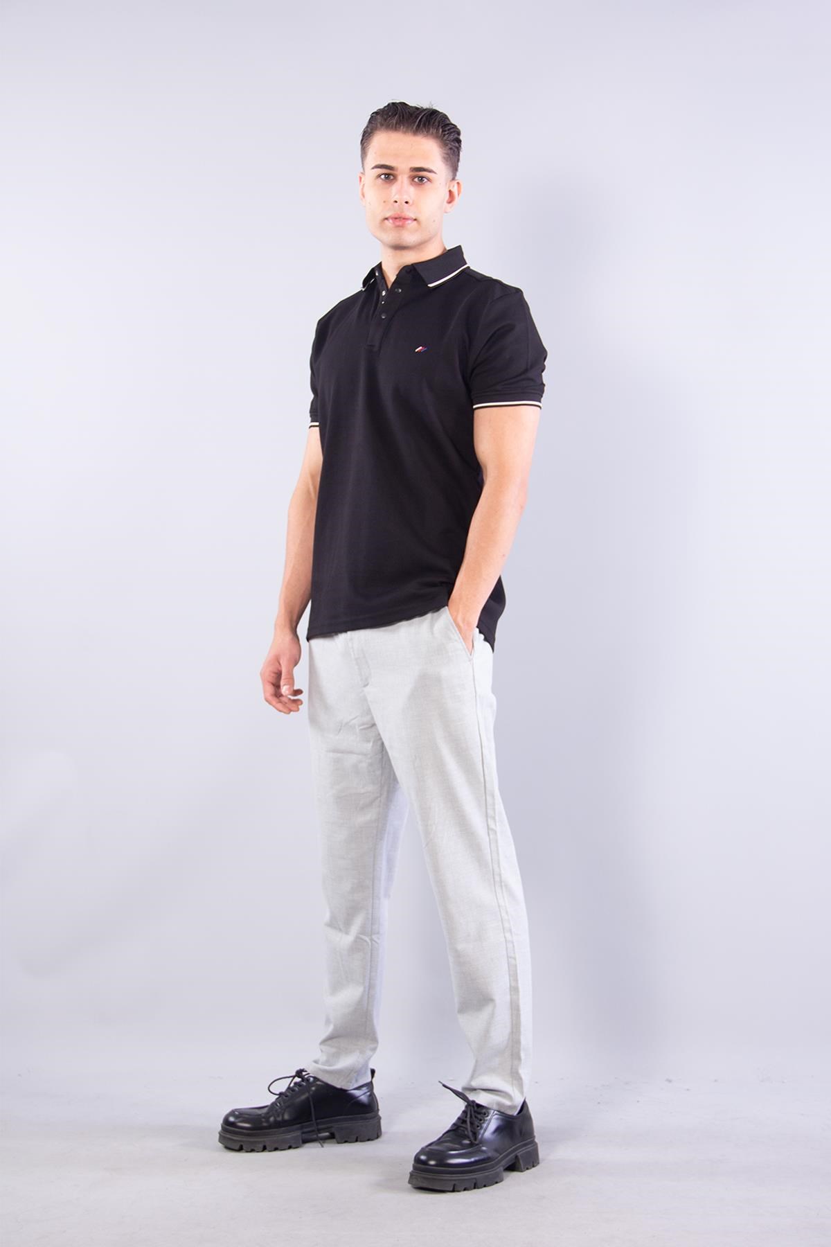 T-shirtmckanzie8269 Polo Yaka Çıtçıtlı İnterlok T-shirtkadınerkek