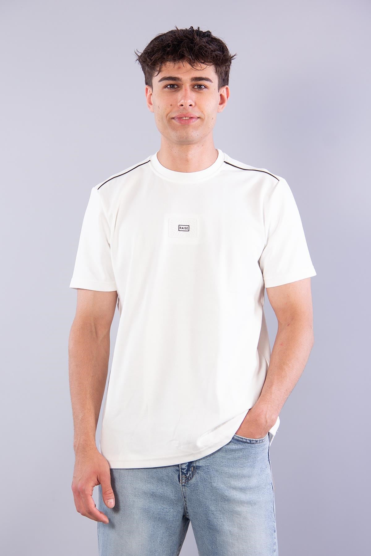 T-shirtmckanzie8281 Omzu Biyeli Raise Baskılı İnterlok O Yaka T-shirtkadınerkek