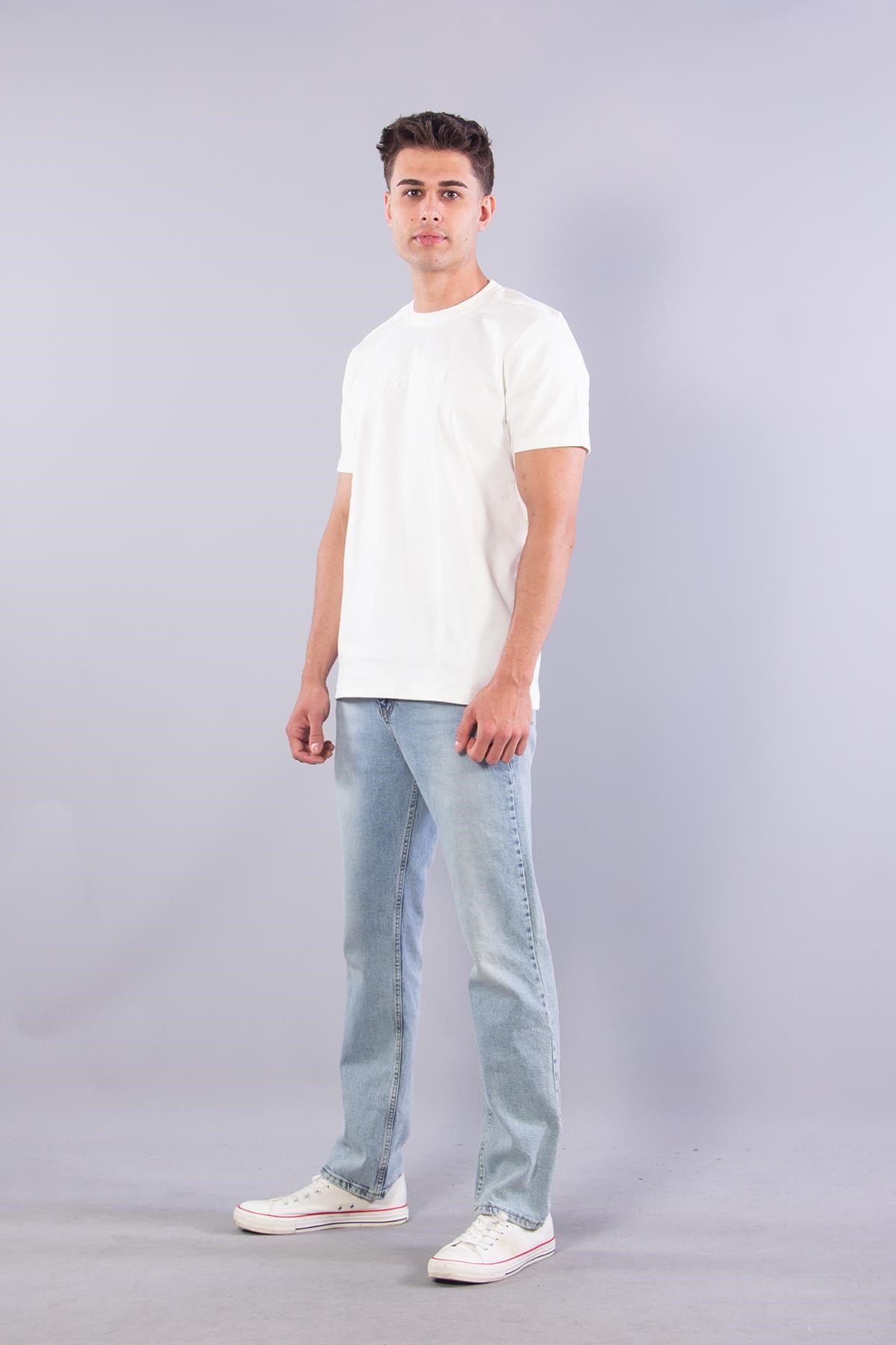 T-shirtmckanzie8321 Sıfır Yaka İnterlok Kumaş Be Strong T-shirtkadınerkek