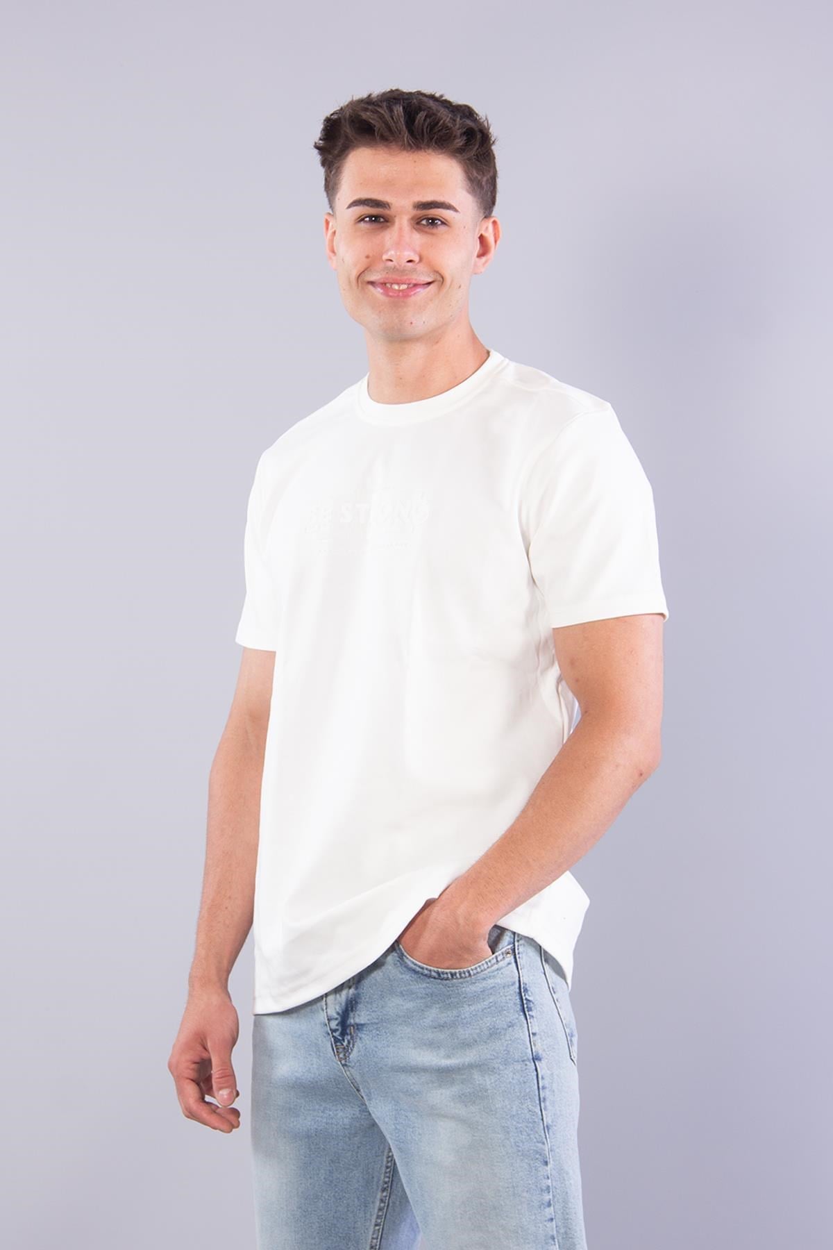 T-shirtmckanzie8321 Sıfır Yaka İnterlok Kumaş Be Strong T-shirtkadınerkek
