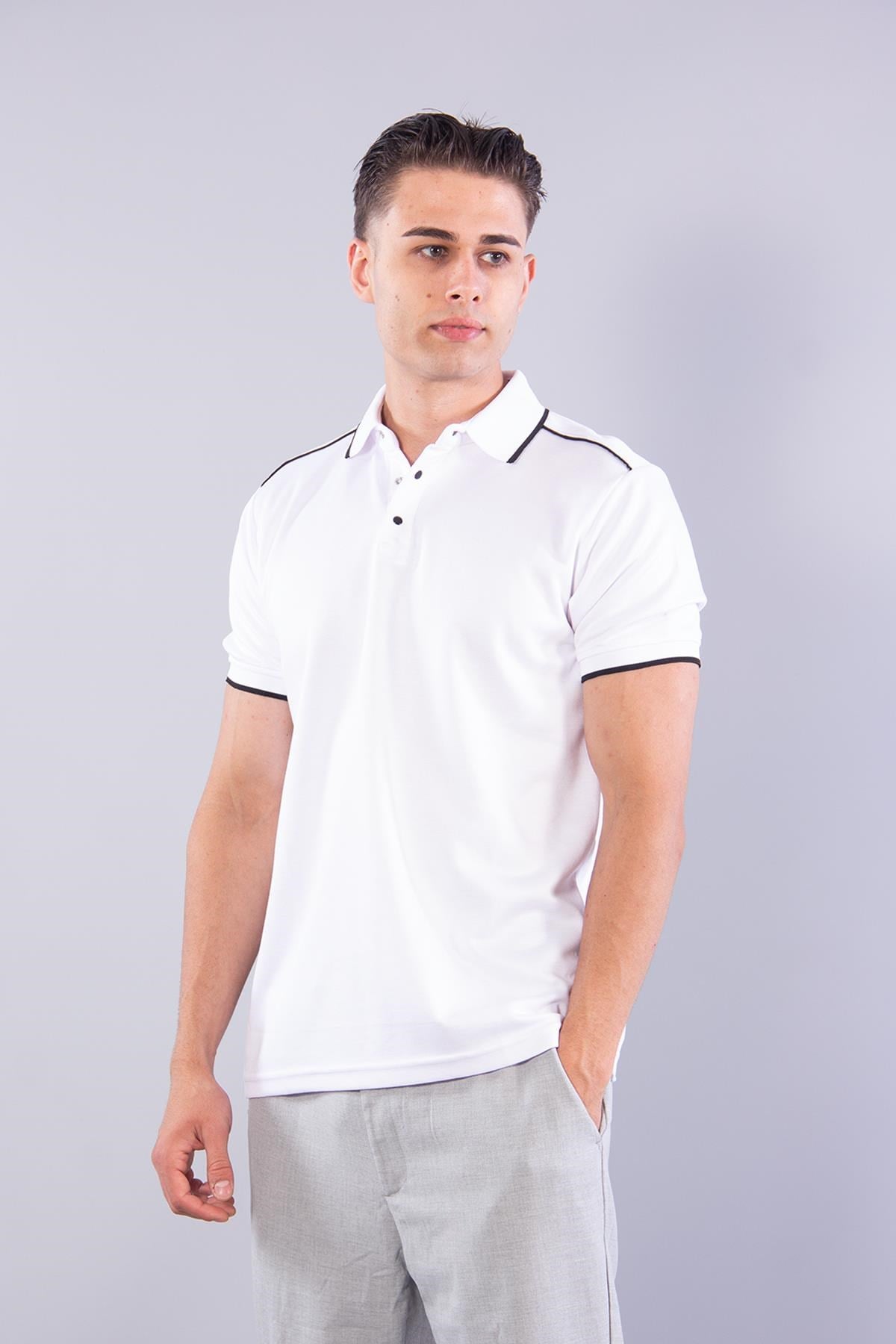 T-shirtmckanzie8328 Pike Modal Ayaklı Yaka Omuz Şeritli T-shirtkadınerkek