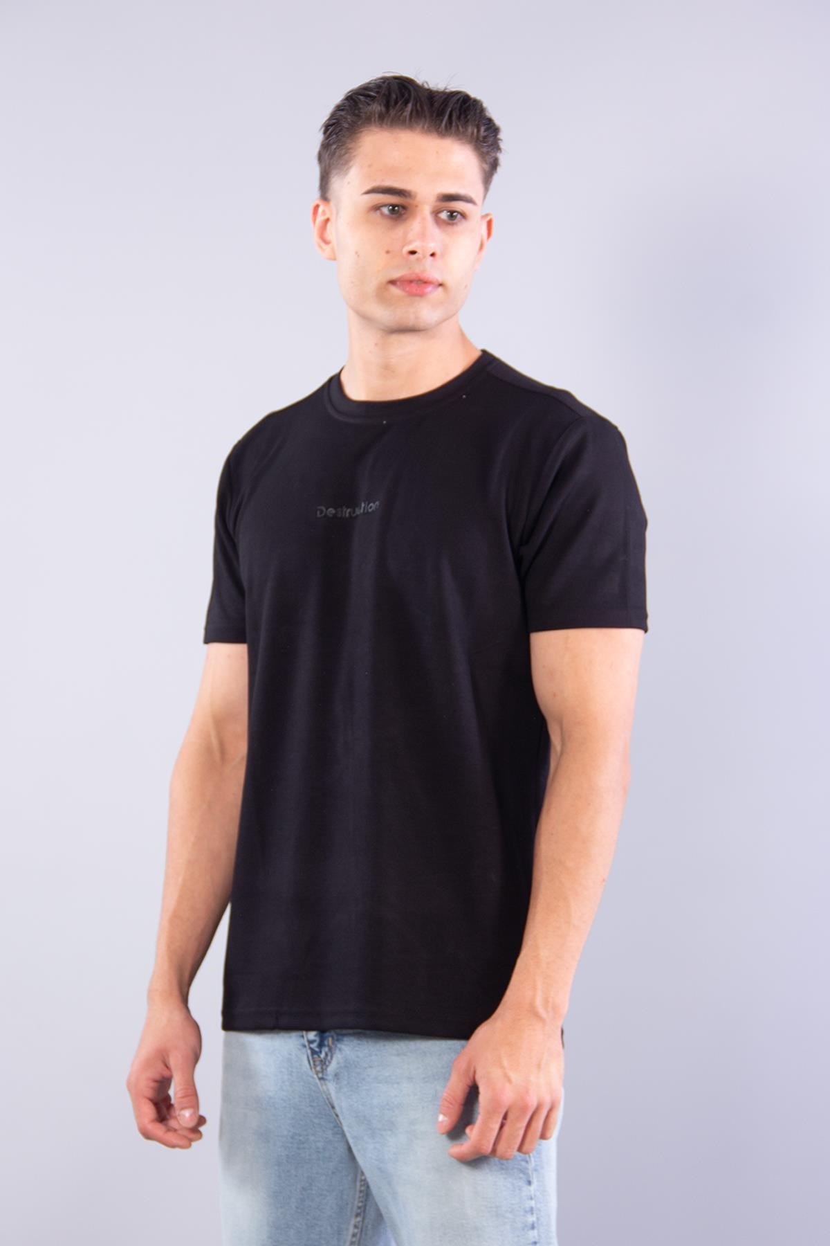 T-shirtmckanzie8337 Sıfır Yaka Fitilli Modal T-shirtkadınerkek