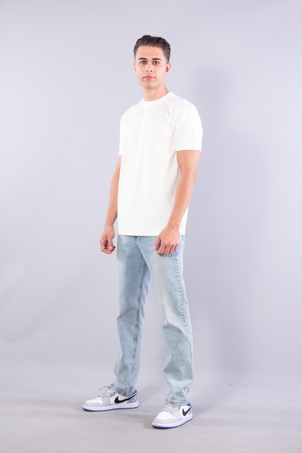 T-shirtmckanzie8337 Sıfır Yaka Fitilli Modal T-shirtkadınerkek