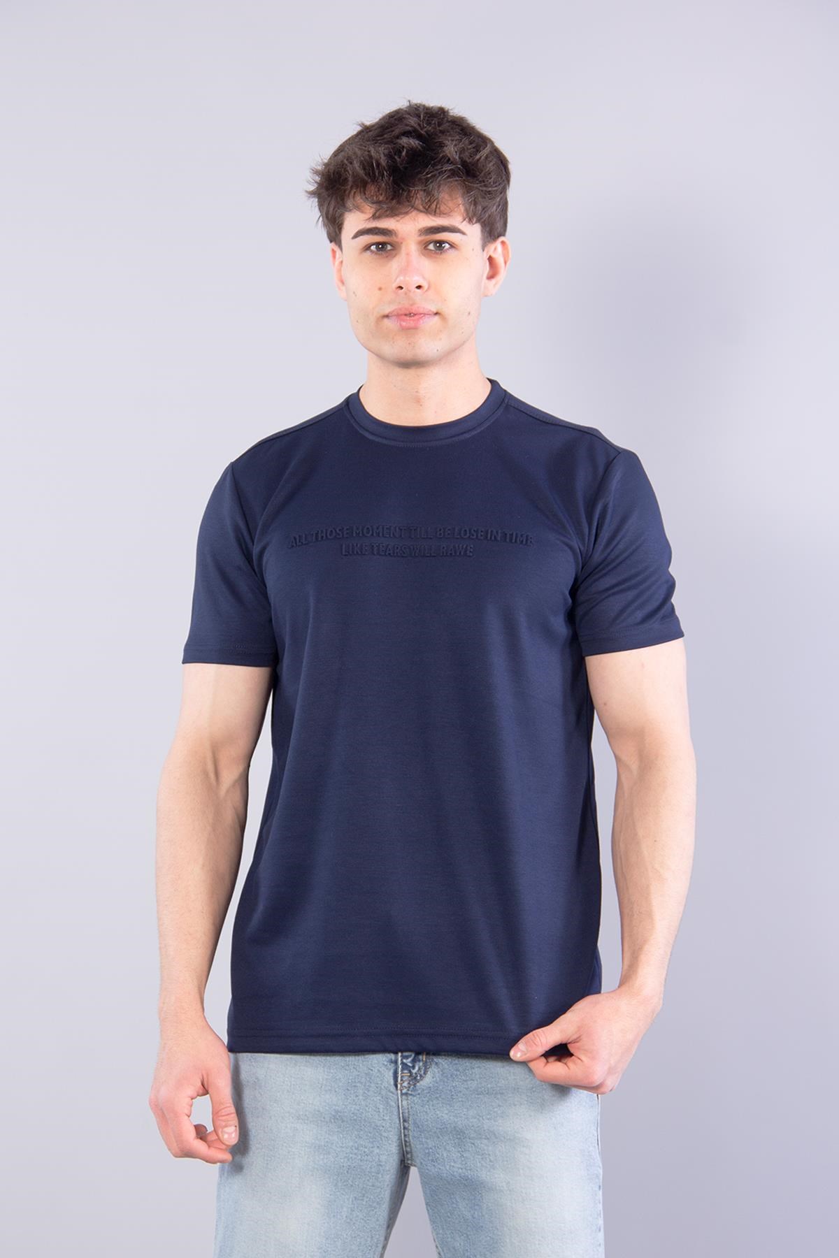 T-shirtmckanzie8377 All Those Moment Till Kabartma Baskılı O Yaka Modal T-shirtkadınerkek