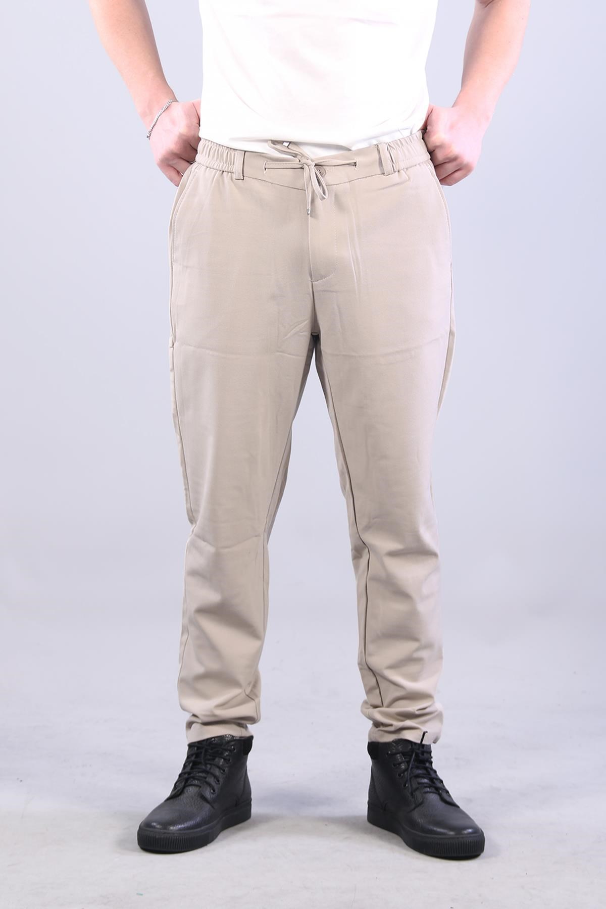 Pantolonmckanzie888 Yancep Beli İpli Lastikli Kumaş Jogger Pantolonkadınerkek