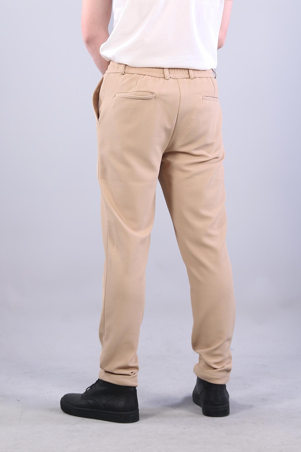 Pantolonmckanzie939 Tırtıklı Kumaş Beli Lastikli Pantolonkadınerkek