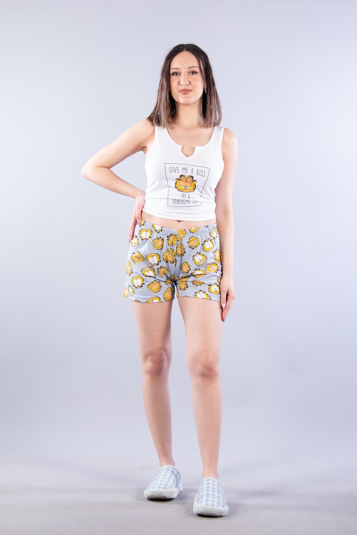 Pijama TakımımckanzieAskılı Şortlu Pijama Takımıkadınerkek