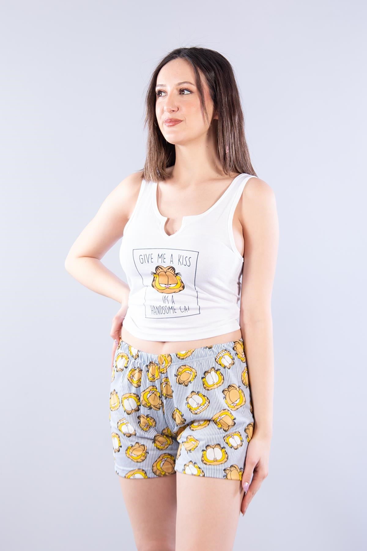 Pijama TakımımckanzieAskılı Şortlu Pijama Takımıkadınerkek