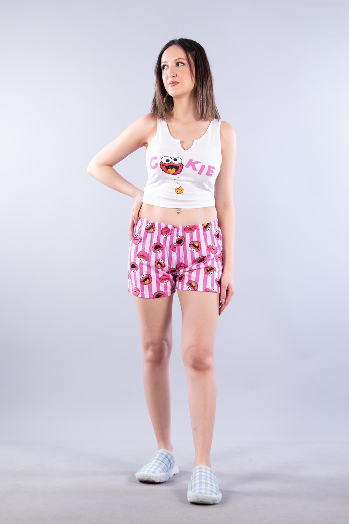 Pijama TakımımckanzieAskılı Şortlu Pijama Takımıkadınerkek