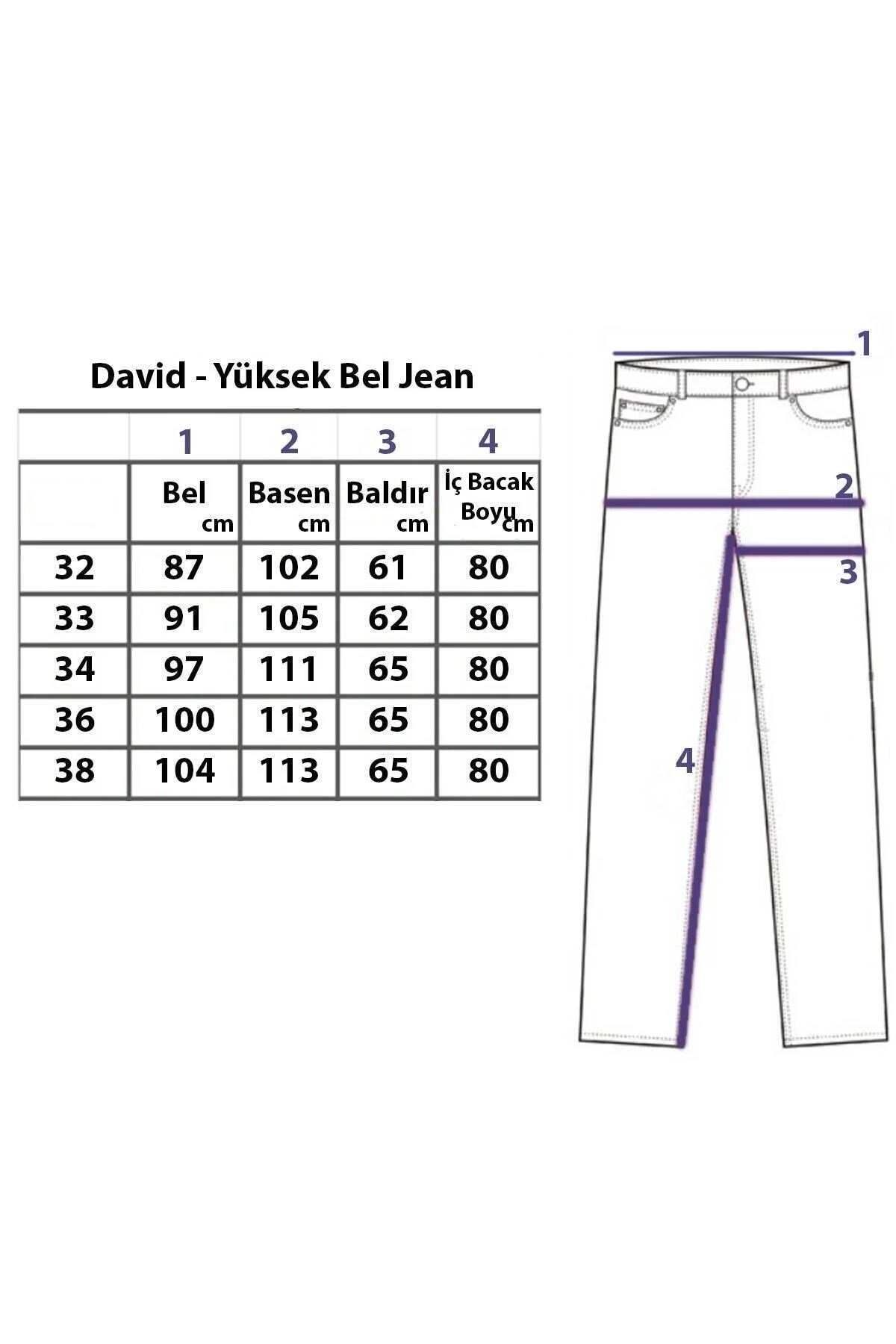 PantolonmckanzieDavid Yüksek Bel Rahat Kalıp Jean 2000kadınerkek