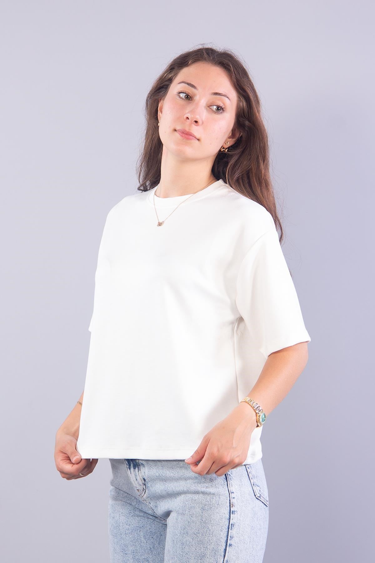 T-shirtmckanzieMS1878 Hafif Dalgıç Kumaş O Yaka T-shirtkadınerkek