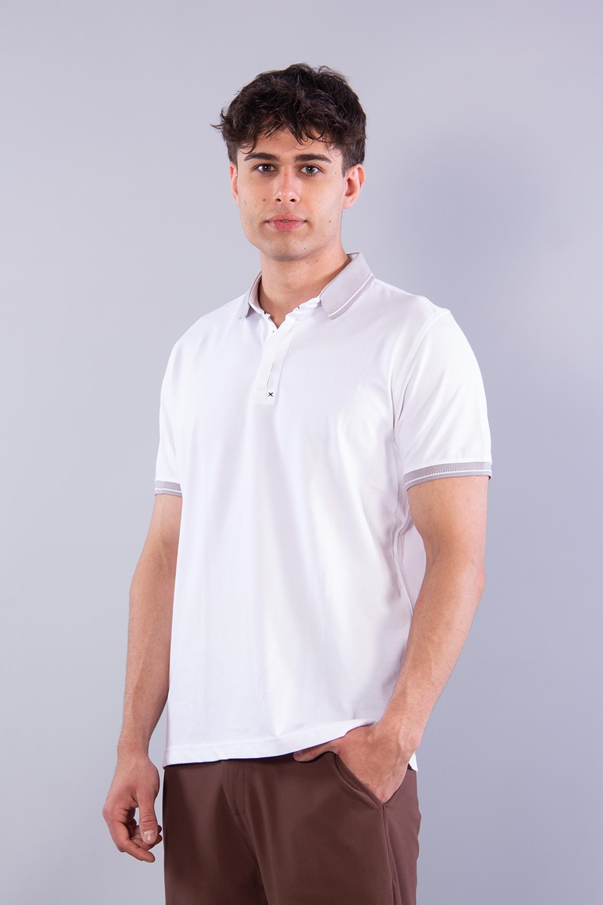 T-shirtmckanzieV7040 Oxford Pat Katlamalı A.Yaka T-shirtkadınerkek