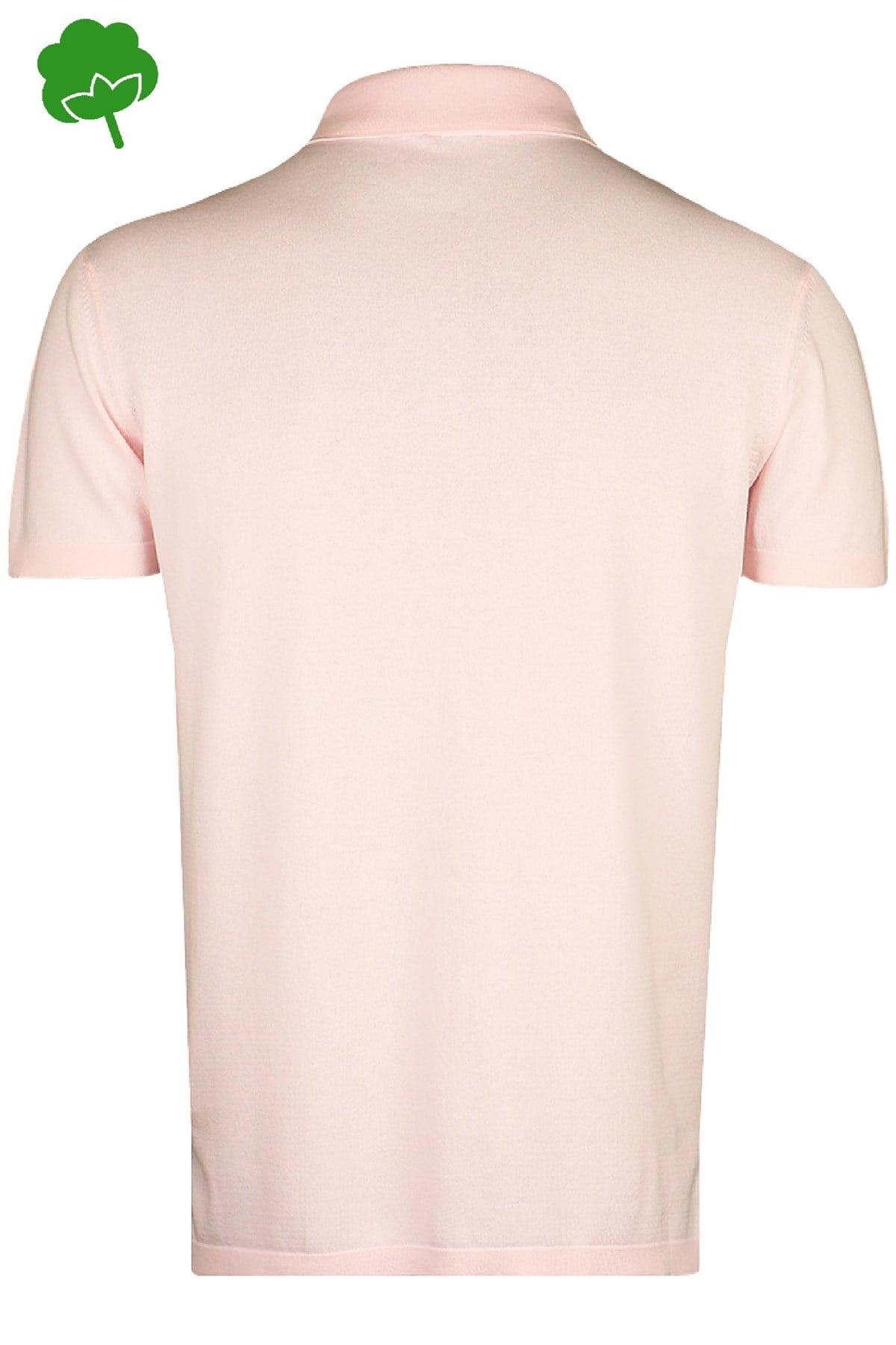 %100 Pamuk Toz Pembe Çıtçıtlı Polo Yaka Triko Tişört