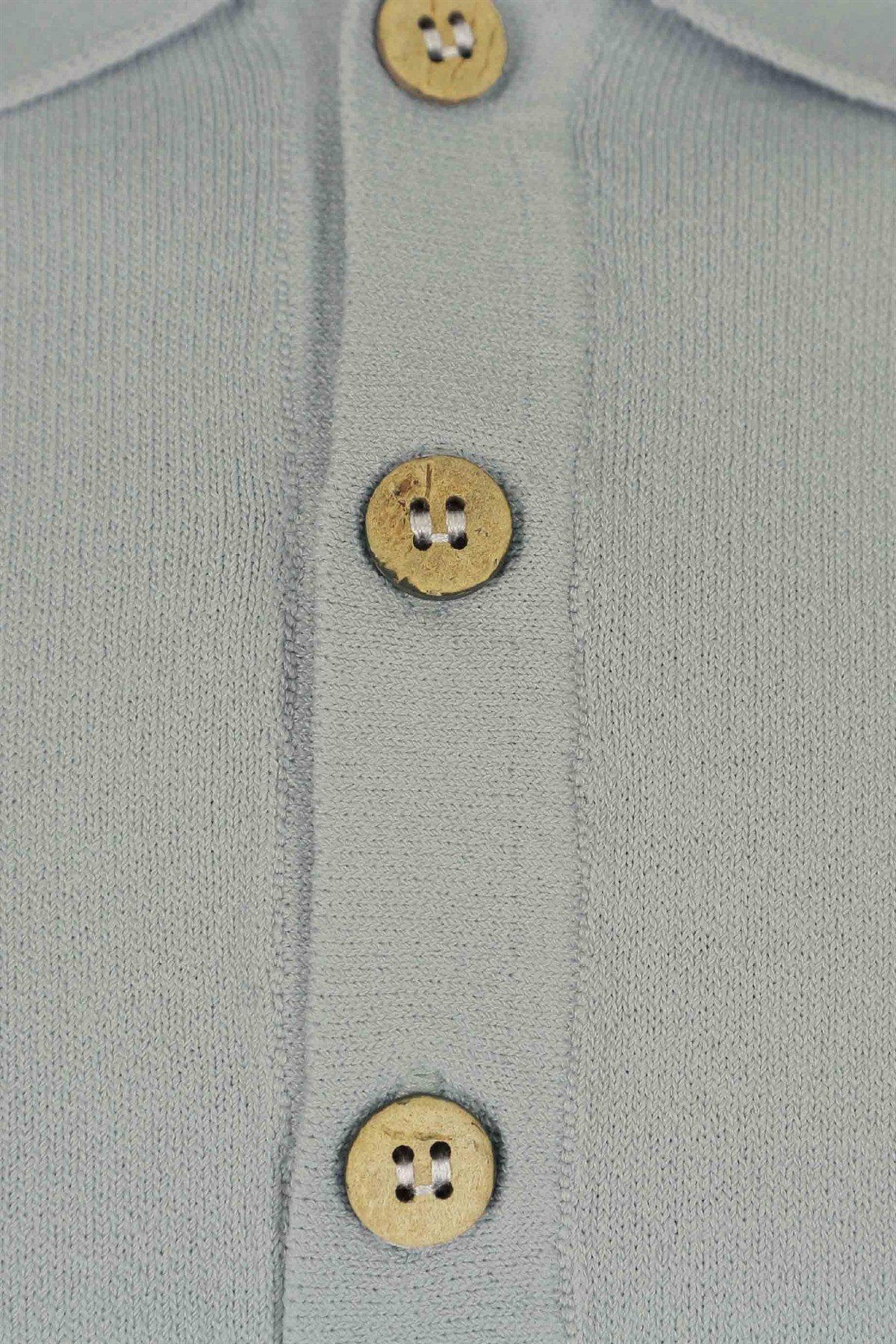 Basic Gümüş Polo Triko Tişört