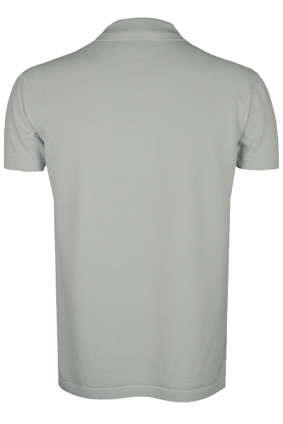 Basic Gümüş Polo Triko Tişört