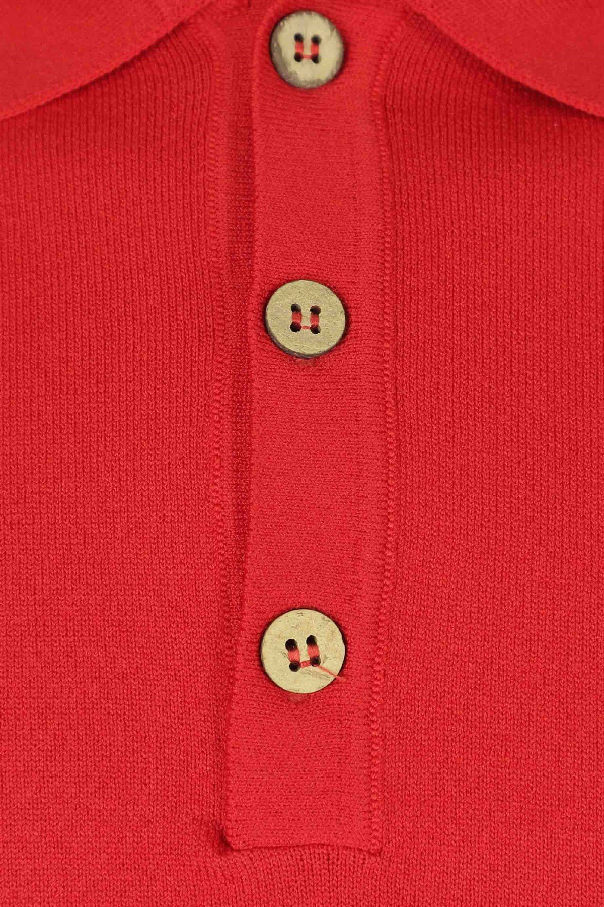 Basic Kırmızı Polo Triko Tişört