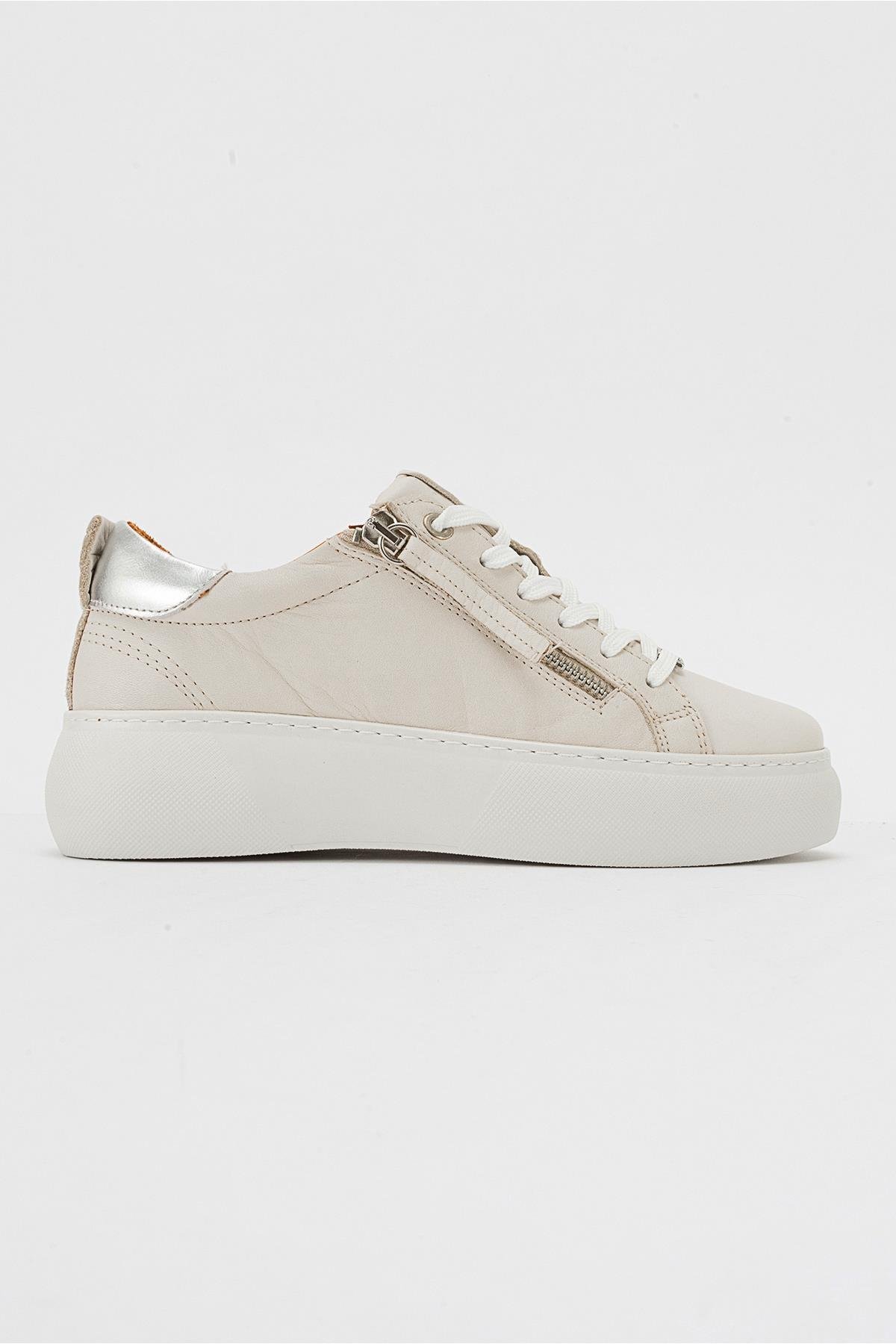 116-198135-1-BEJALLIE Bej Hakiki Deri Kadın Sneakers